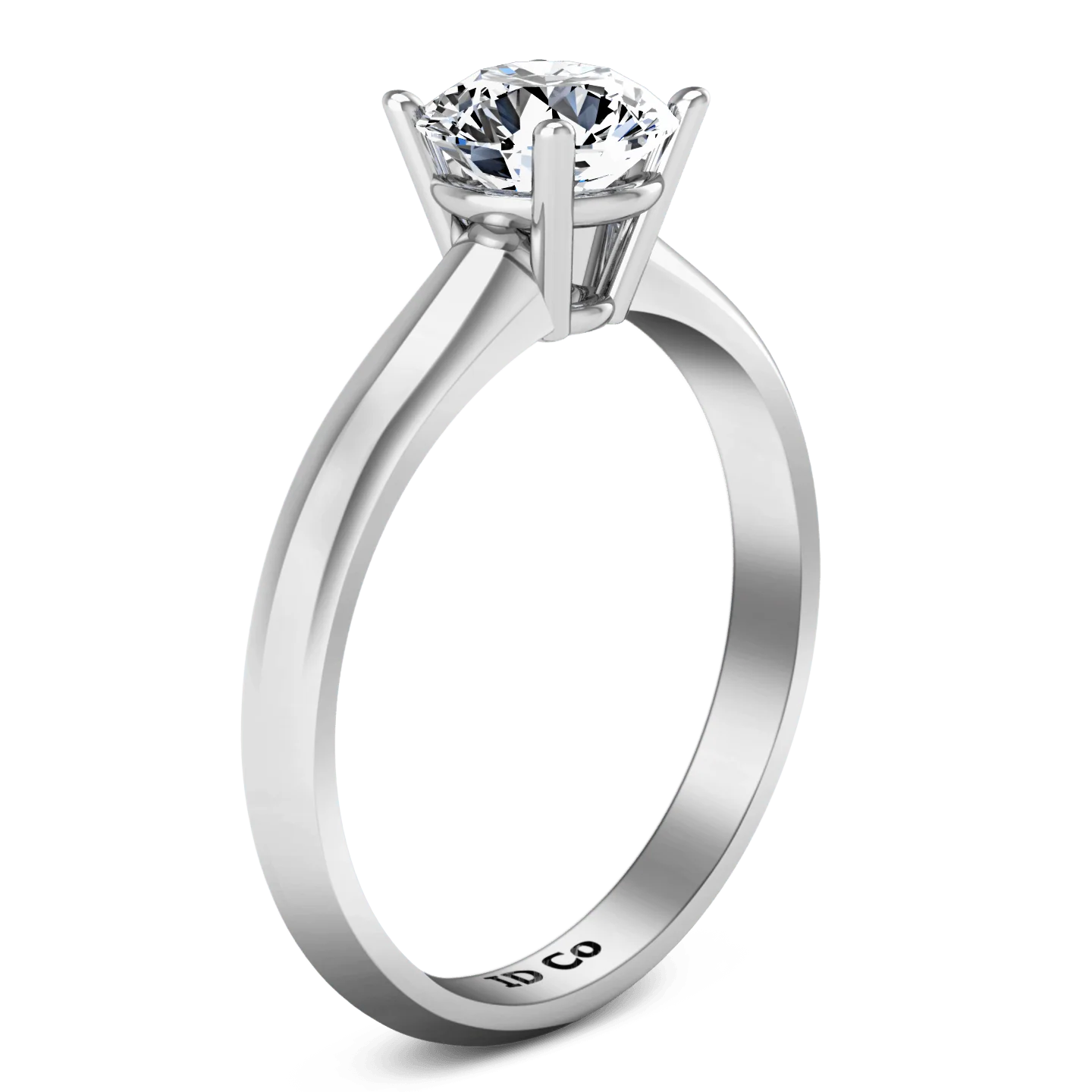 Round Diamond Solitaire Engagement Ring Carys 14K White Gold - Image 2