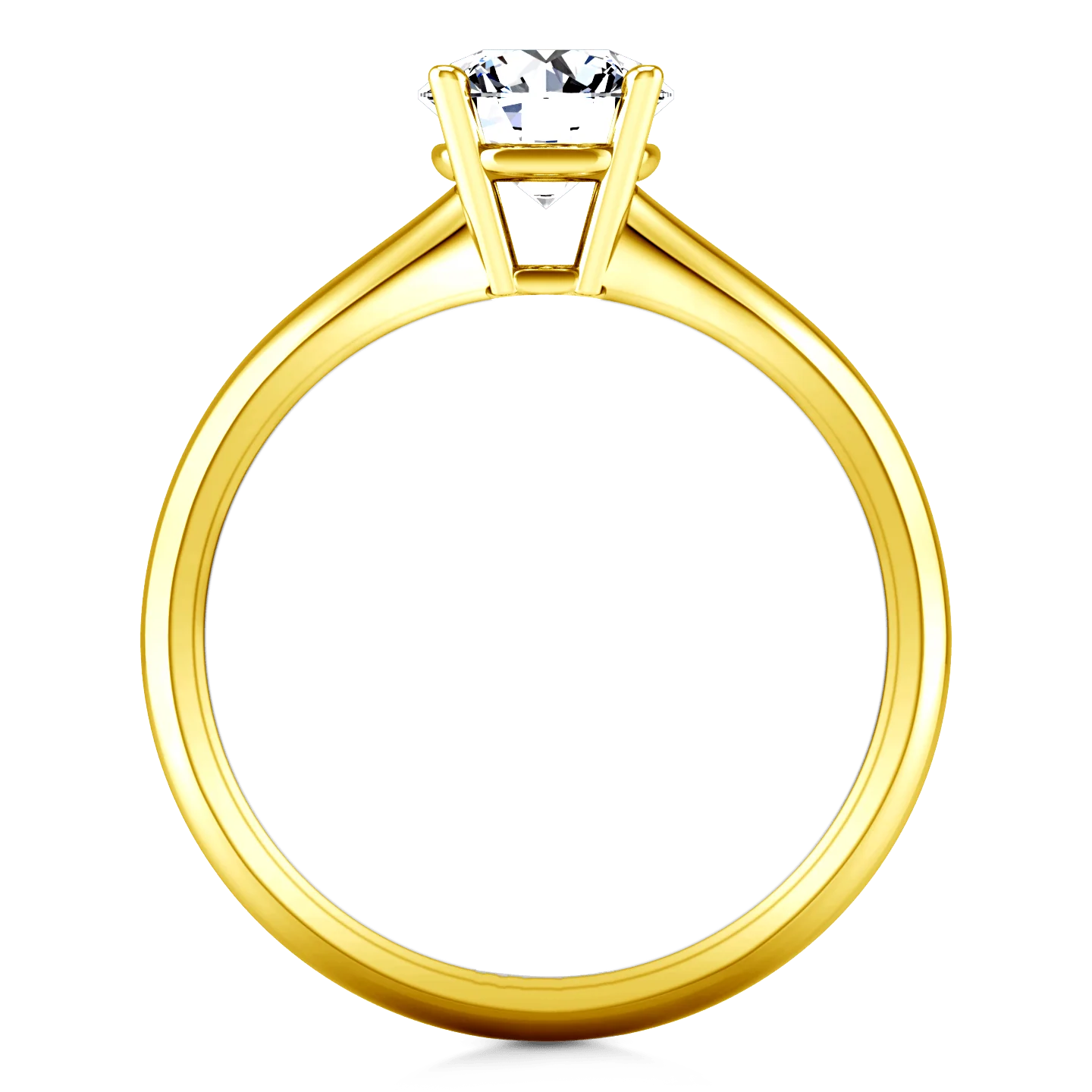 Solitaire Diamond Engagement Ring Carys 14K Yellow Gold - Image 3