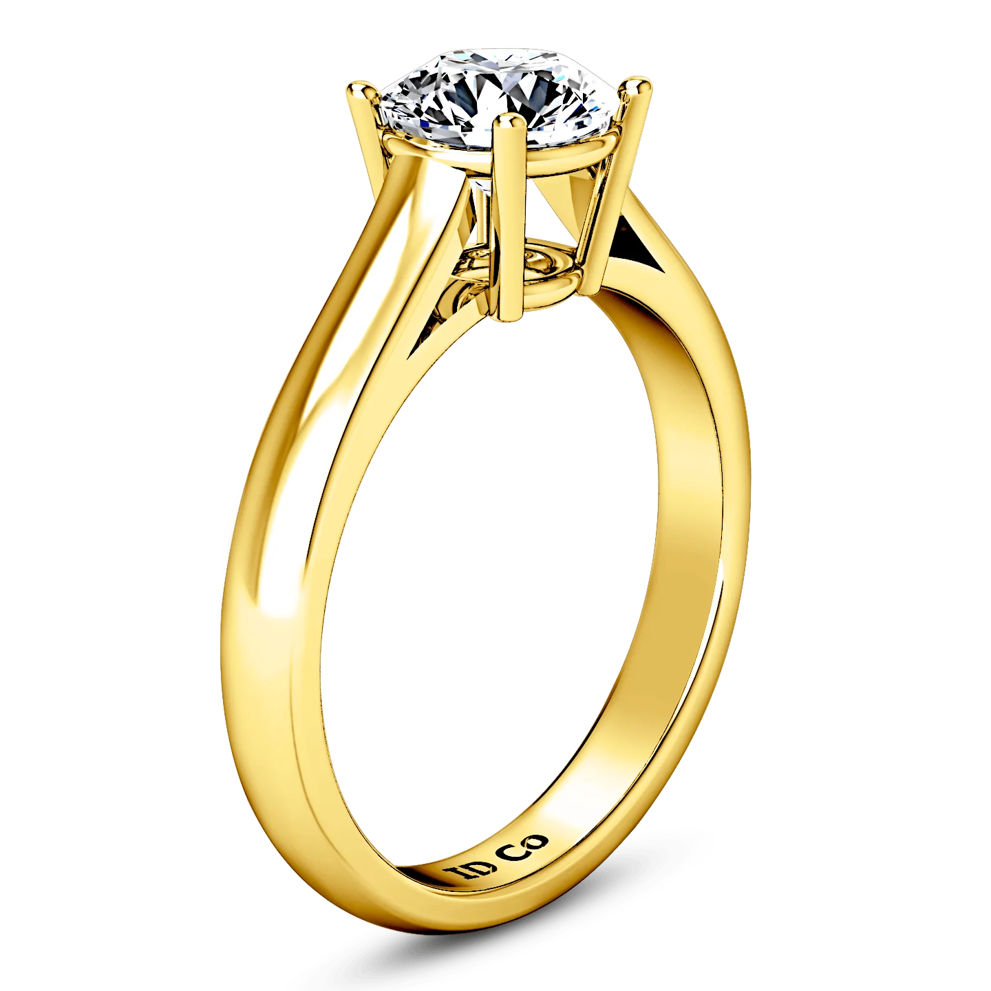 Solitaire Diamond Engagement Ring Chiara 14K Yellow Gold - Image 2