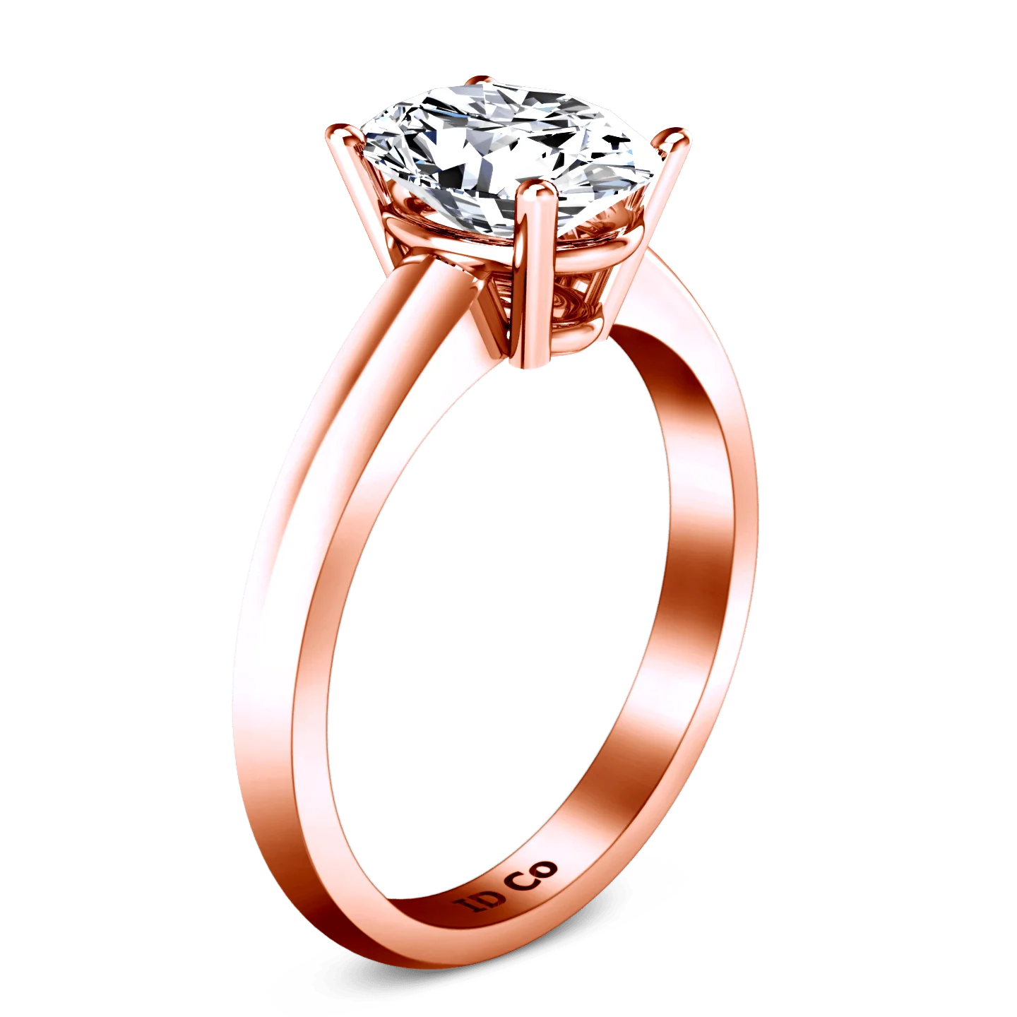 Solitaire Diamond Engagement Ring Daniela 14K Rose Gold - Image 2