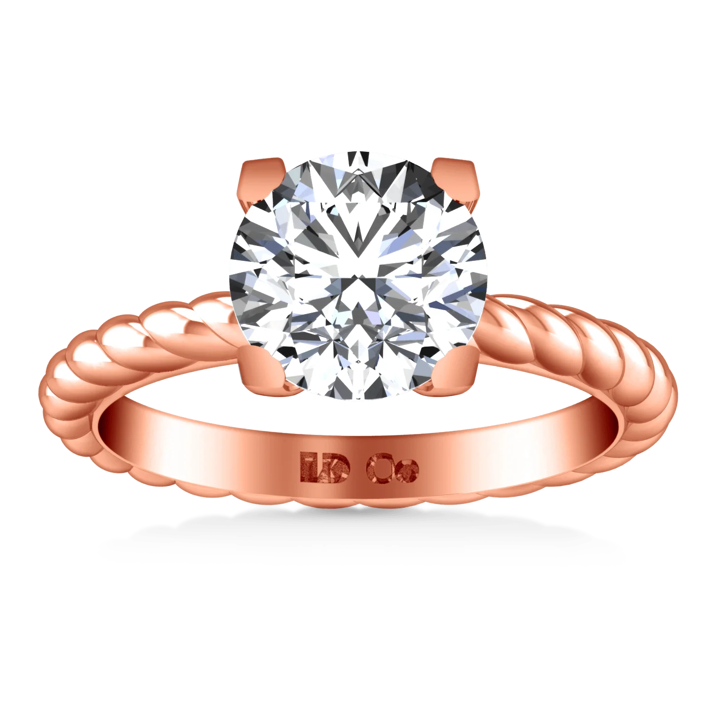 Solitaire Diamond Engagement Ring Ellery 14K Rose Gold