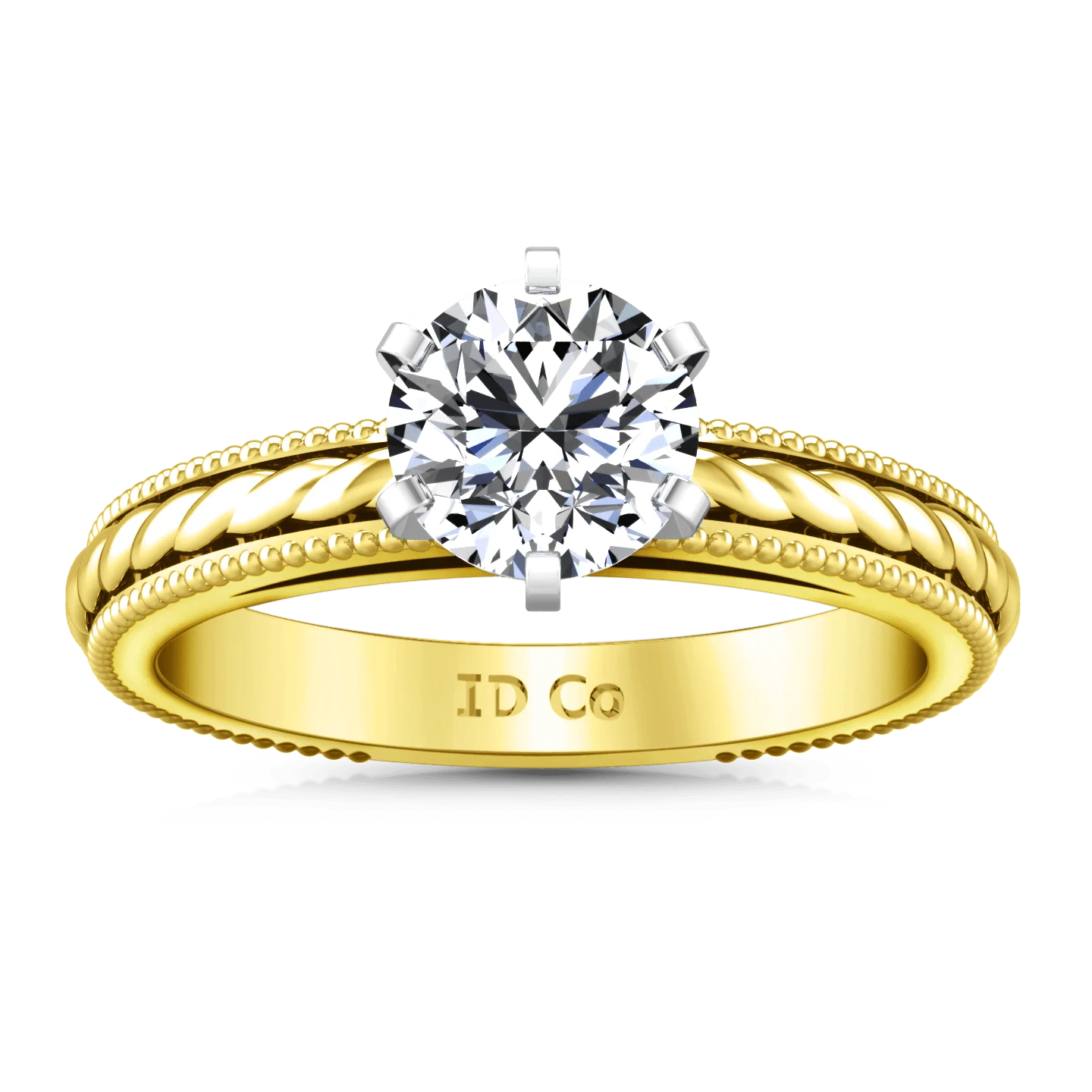 Solitaire Diamond Engagement Ring Janet 14K Yellow Gold