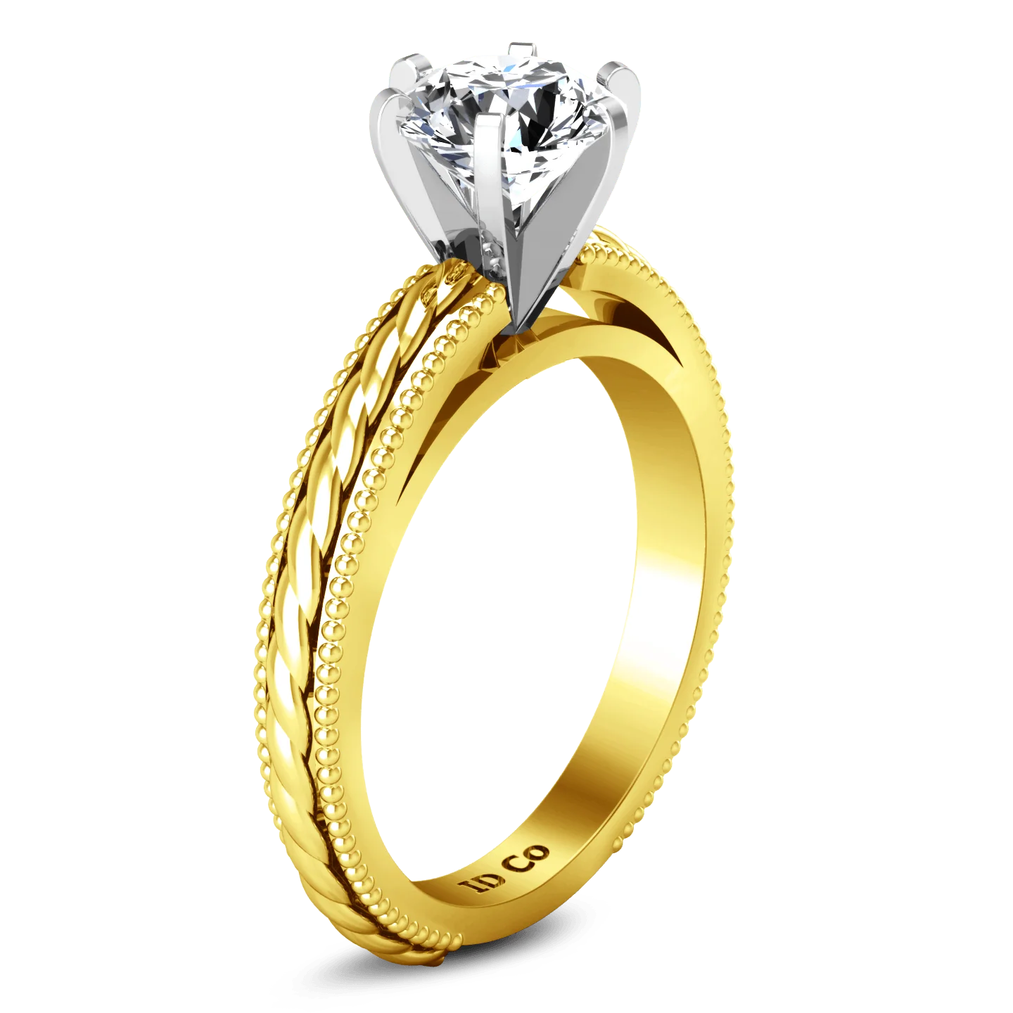 Solitaire Diamond Engagement Ring Janet 14K Yellow Gold - Image 2