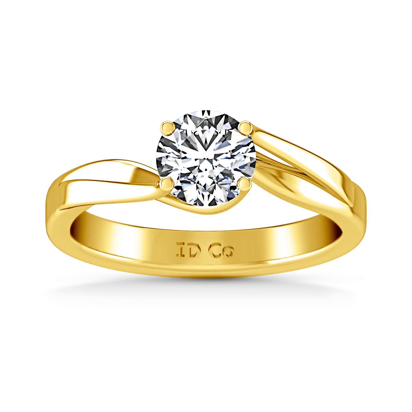 Solitaire Diamond Engagement Ring Laurel 14K Yellow Gold