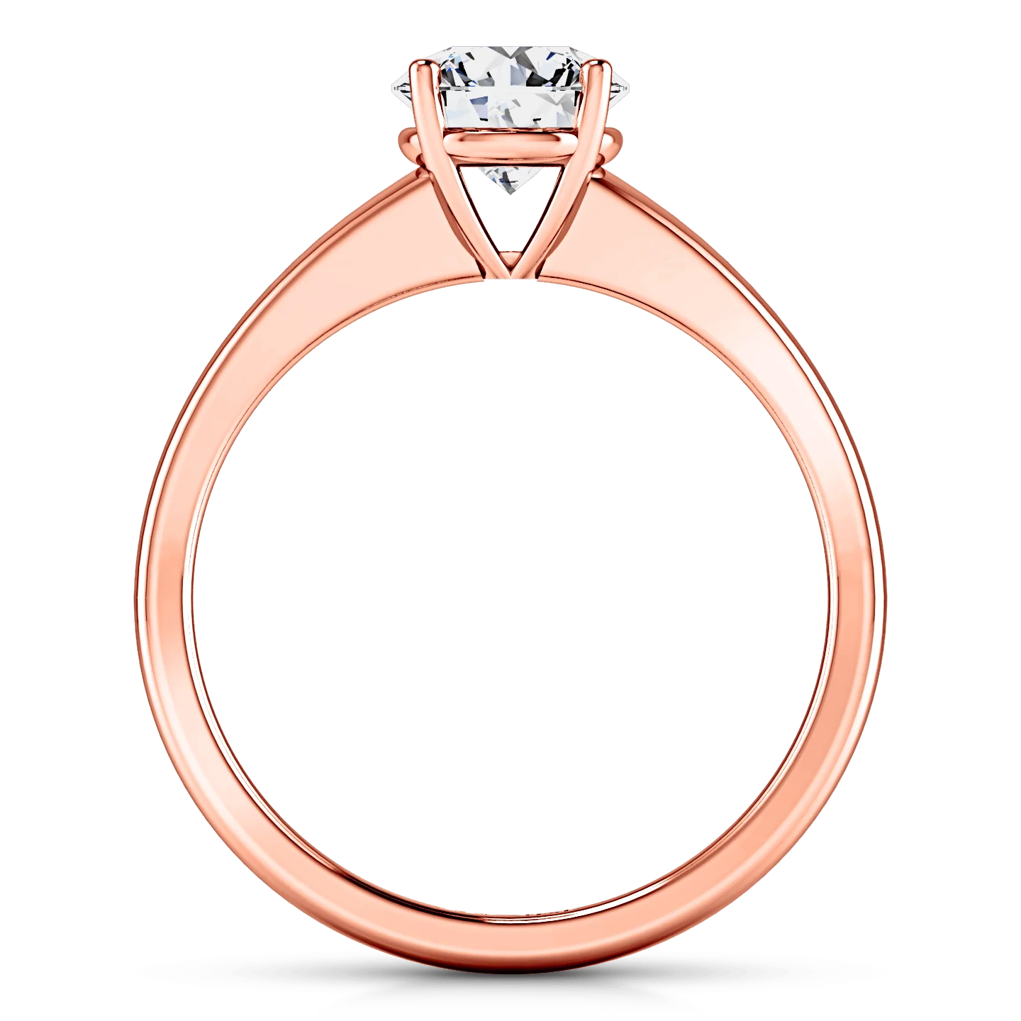Solitaire Diamond Engagement Ring Nuovo 14K Rose Gold - Image 4