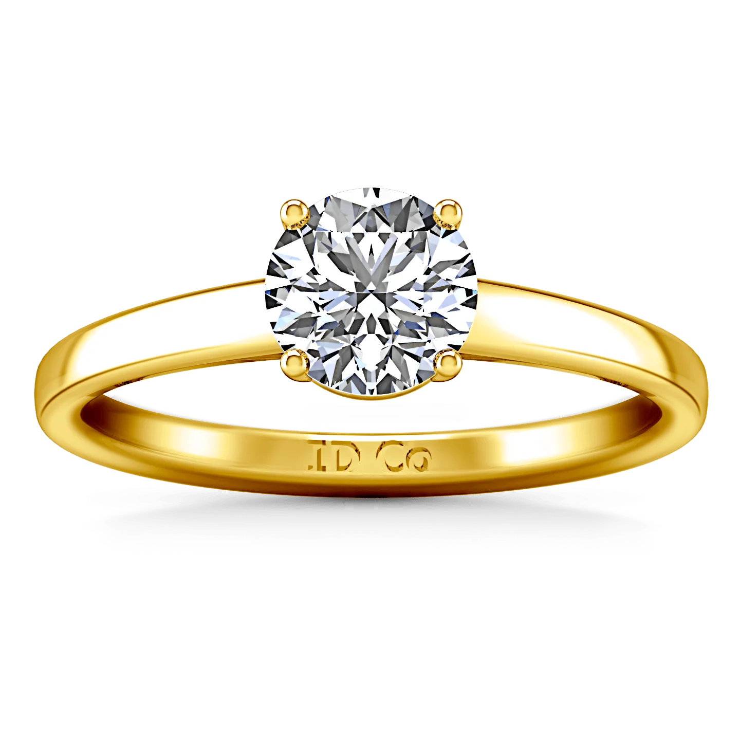 Solitaire Diamond Engagement Ring Nuovo 14K Yellow Gold