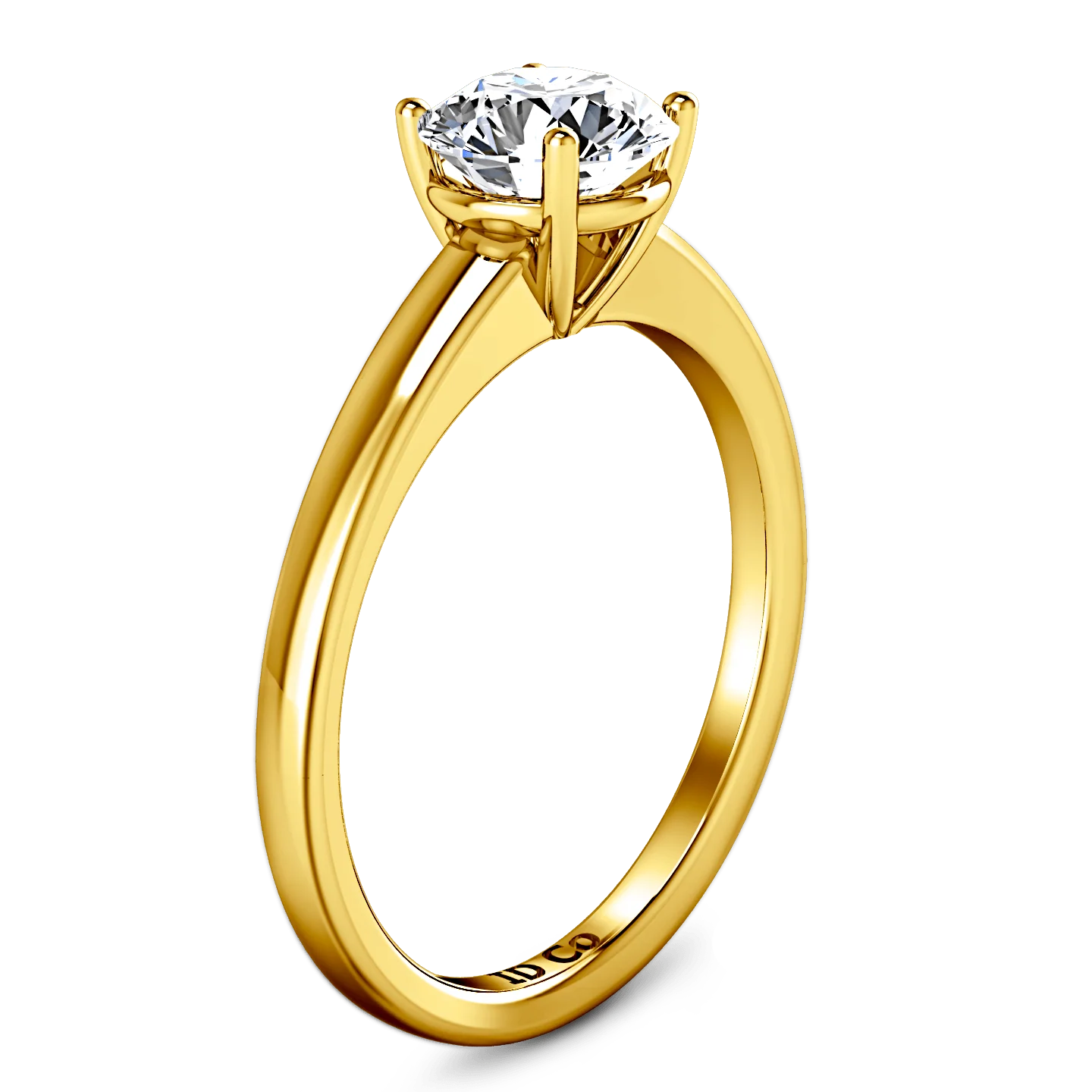Solitaire Diamond Engagement Ring Nuovo 14K Yellow Gold - Image 2