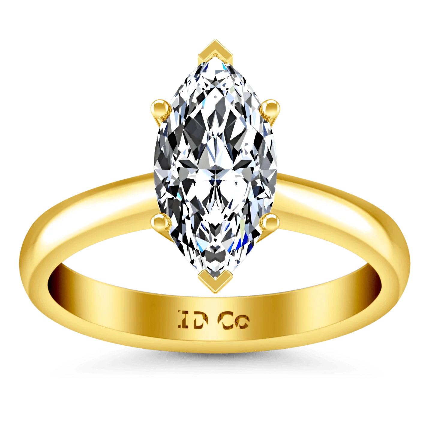Solitaire Diamond Engagement Ring Scarlet 14K Yellow Gold