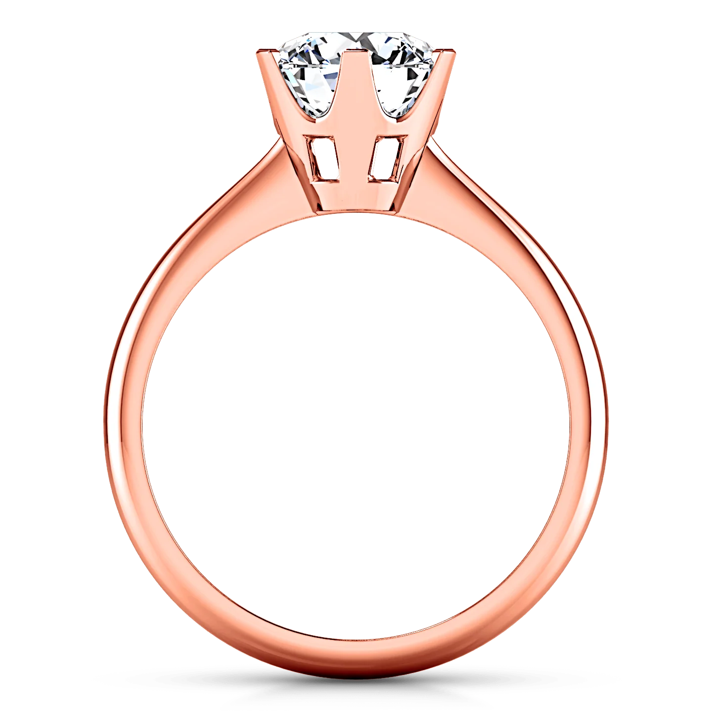 Solitaire Diamond Engagement Ring Tresa  14K Rose Gold - Image 4