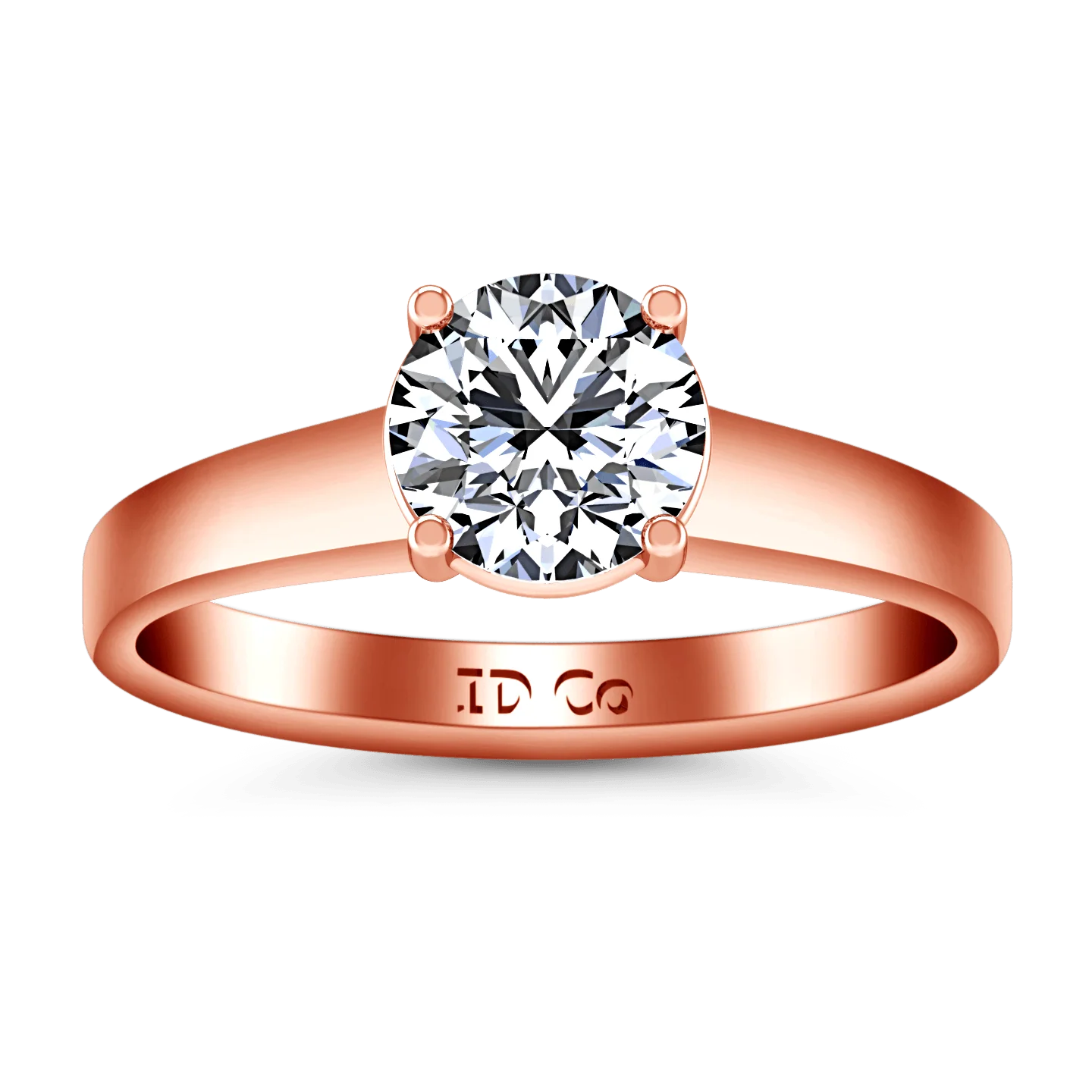 Solitaire Diamond Engagement Ring Valse 14K Rose Gold