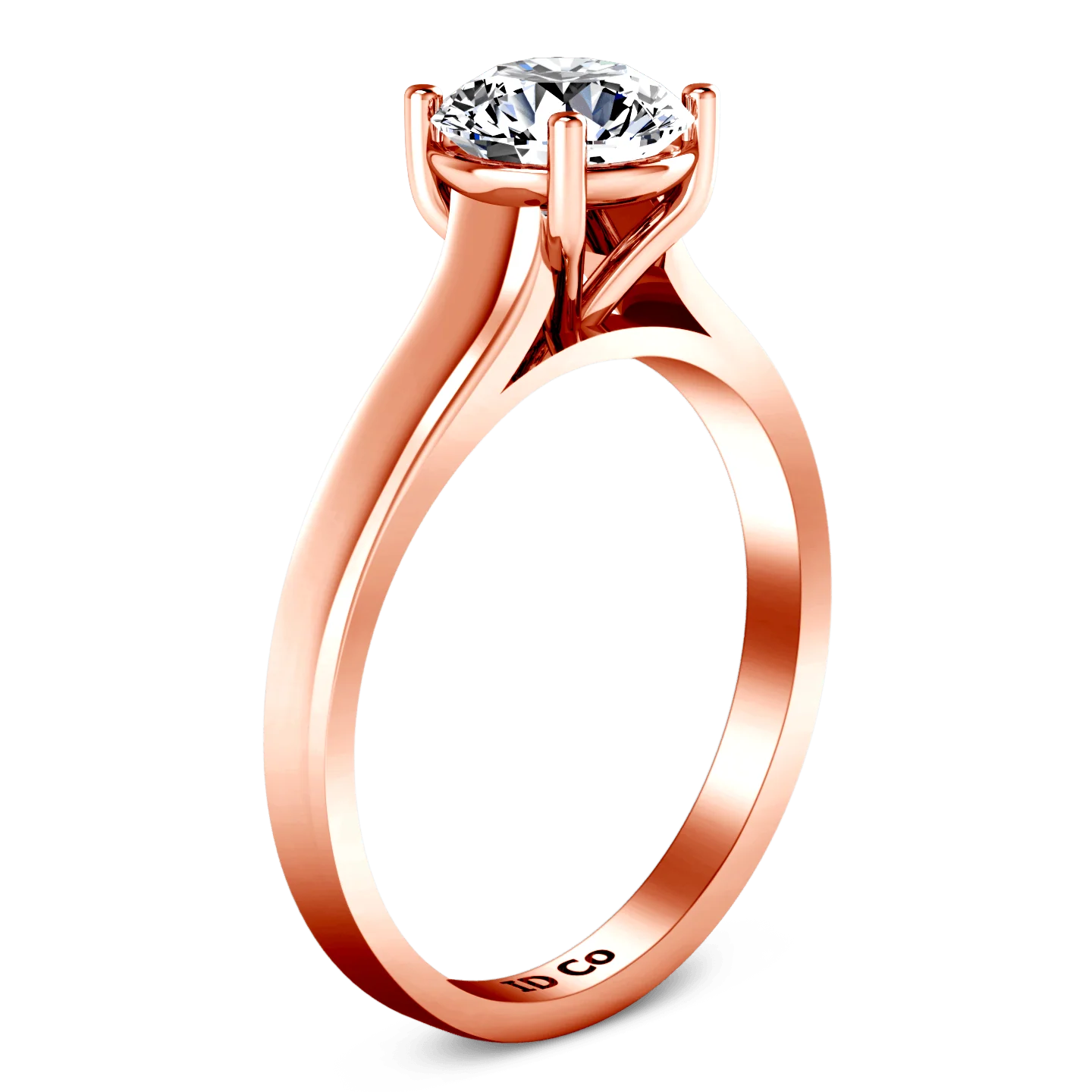Solitaire Diamond Engagement Ring Valse 14K Rose Gold - Image 2