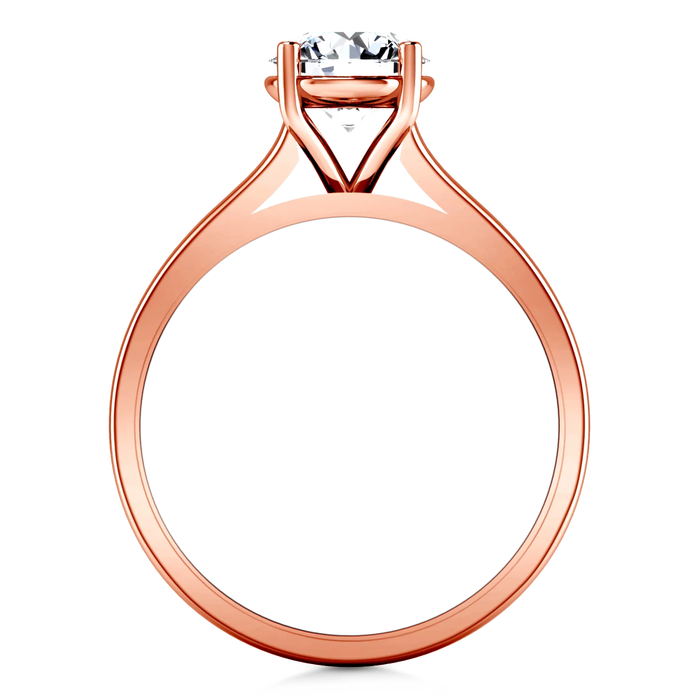 Solitaire Diamond Engagement Ring Valse 14K Rose Gold - Image 4
