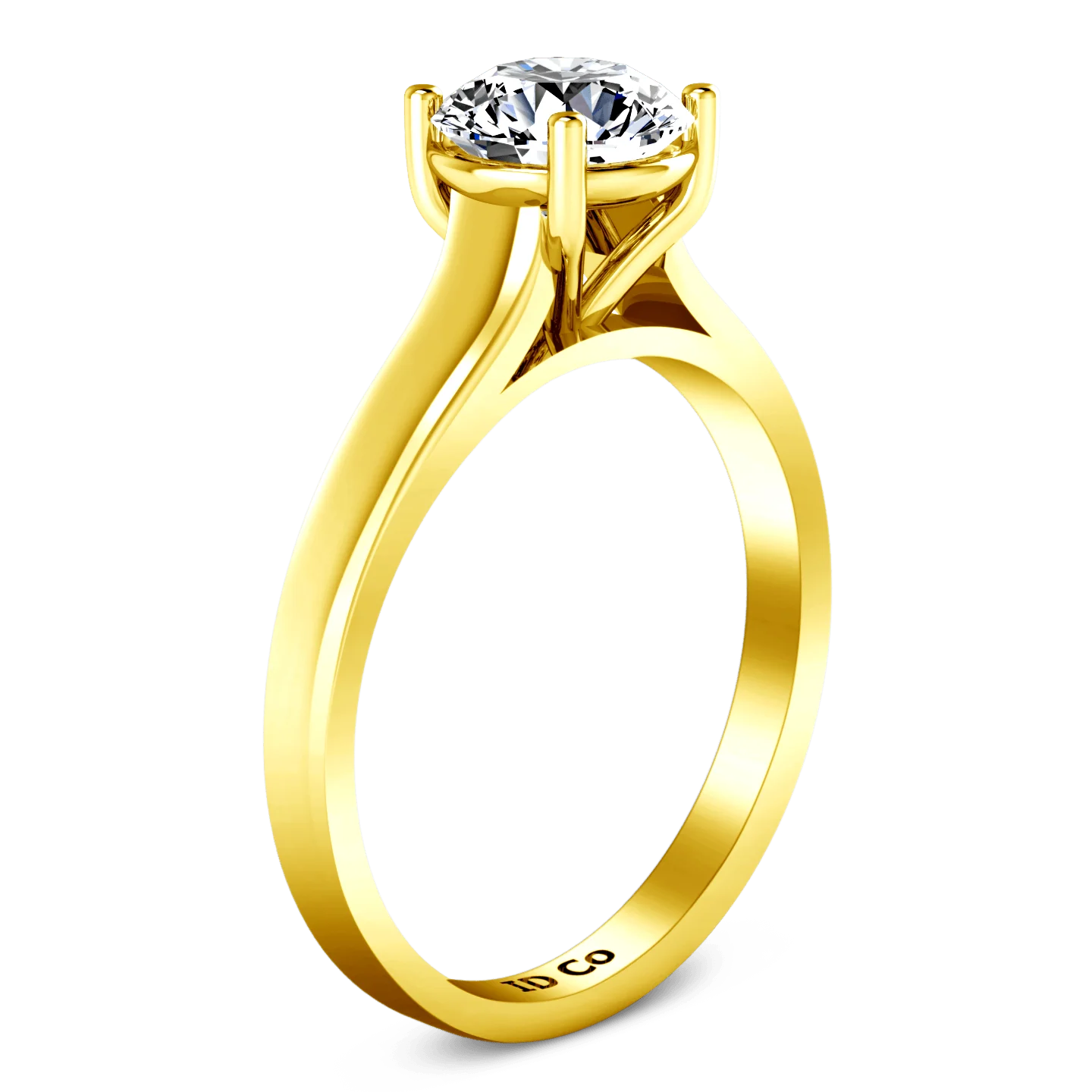 Solitaire Diamond Engagement Ring Valse 14K Yellow Gold - Image 2