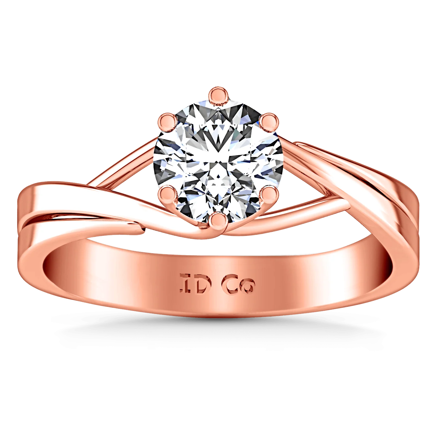 Solitaire Diamond Engagement Ring Wisteria 14K Rose Gold