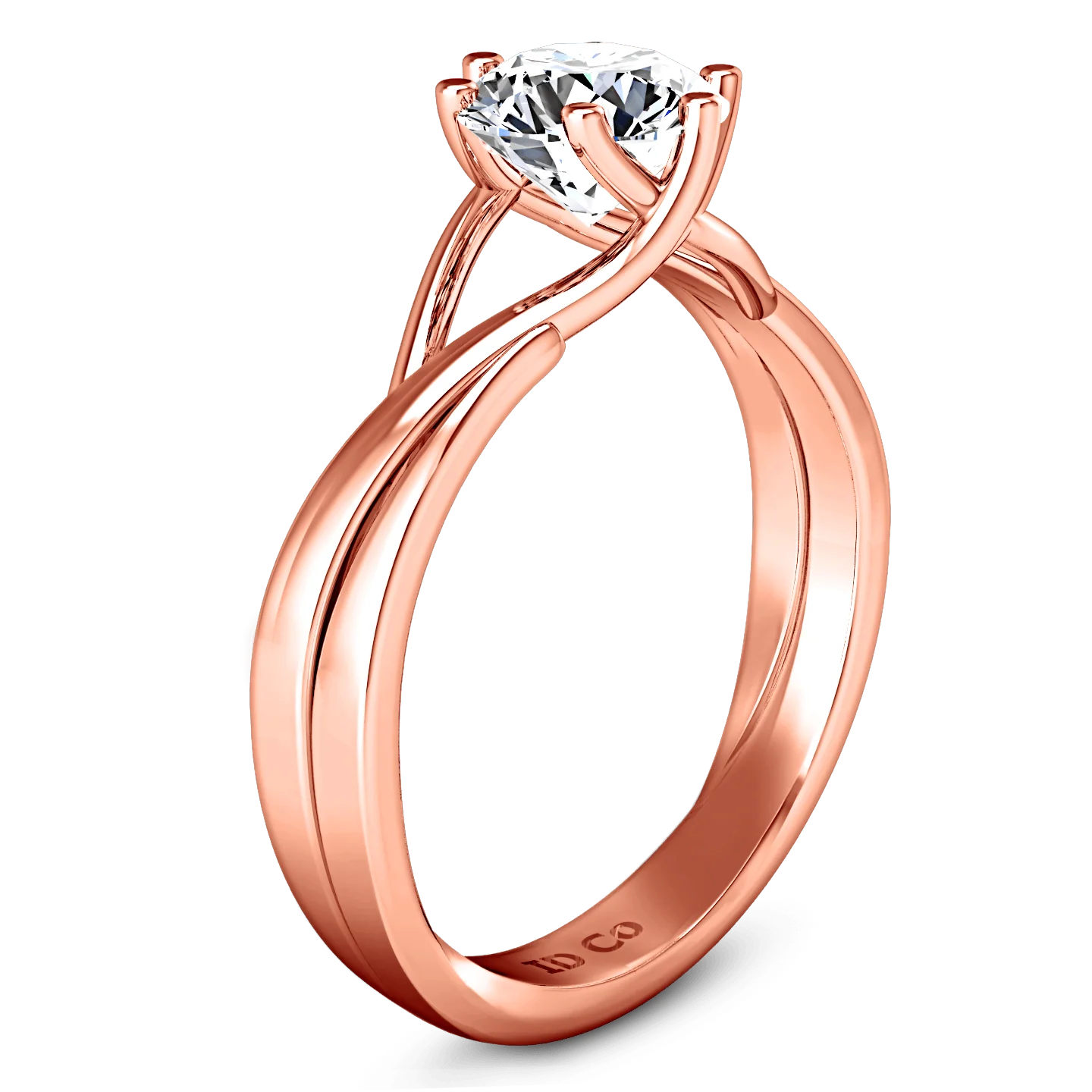 Solitaire Diamond Engagement Ring Wisteria 14K Rose Gold - Image 2