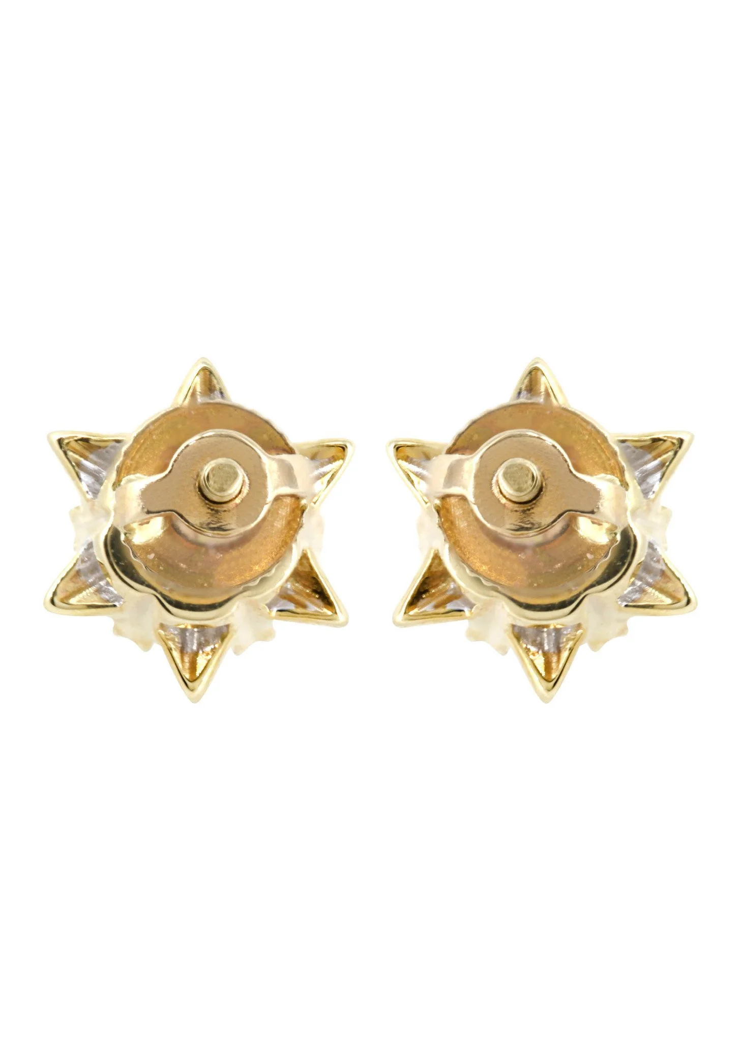 Stud Diamond Earrings For Men | 14K Yellow Gold | 0.59 Carats - Image 3