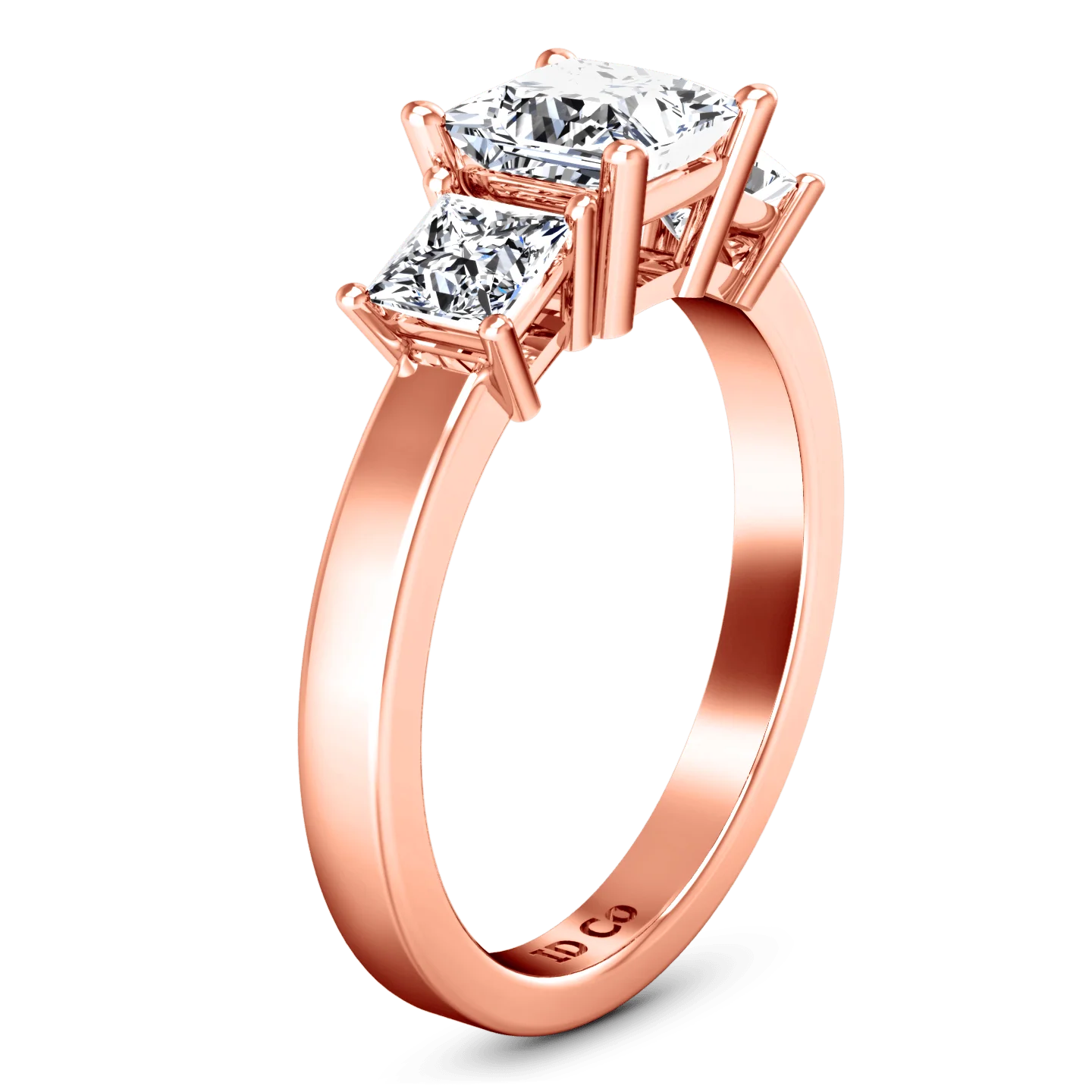 Three Stone Diamond EngagementRing Alana 14K Rose Gold - Image 2