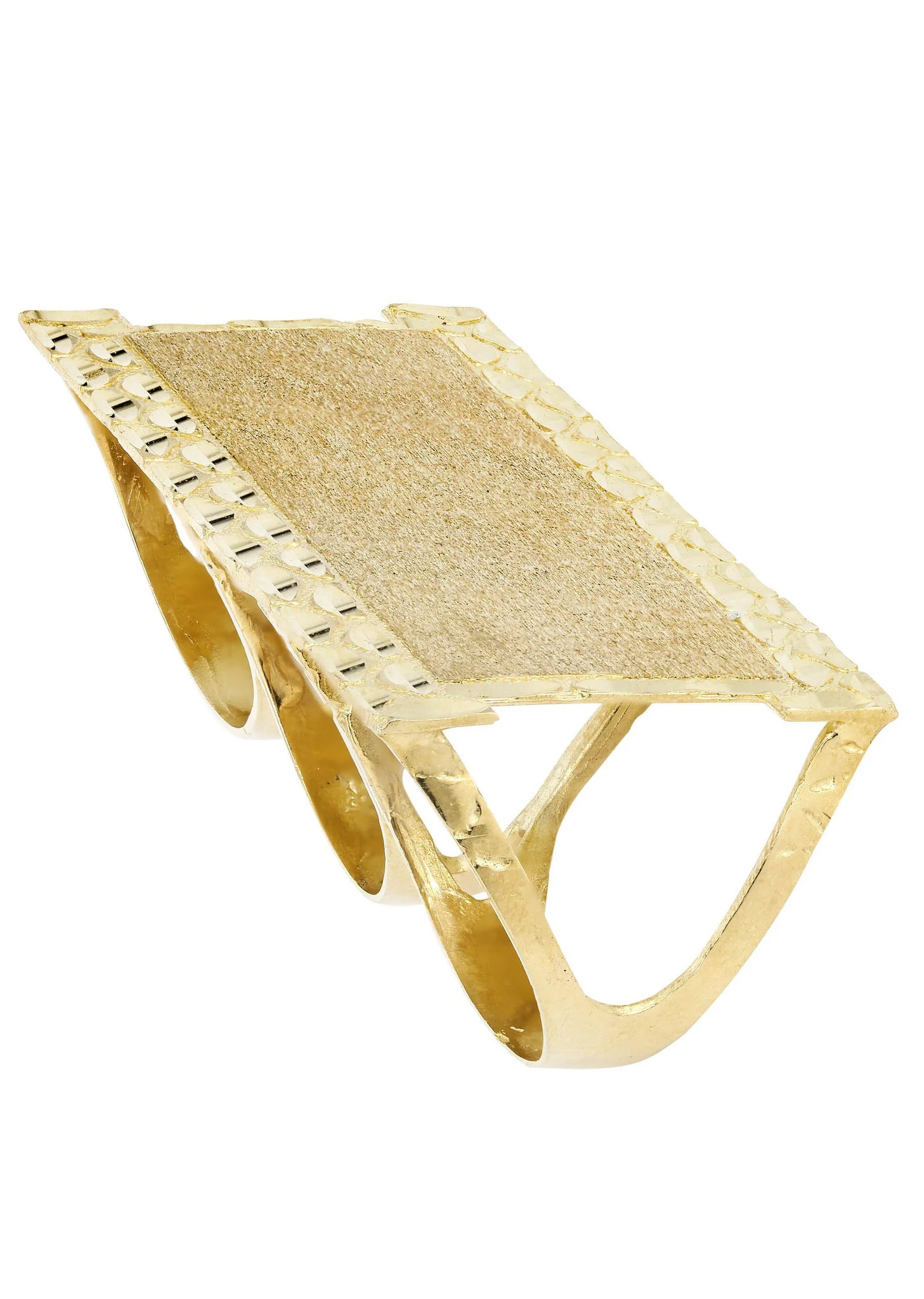 Three Finger 10K Gold Mens Ring | 15.3 Grams - Image 3
