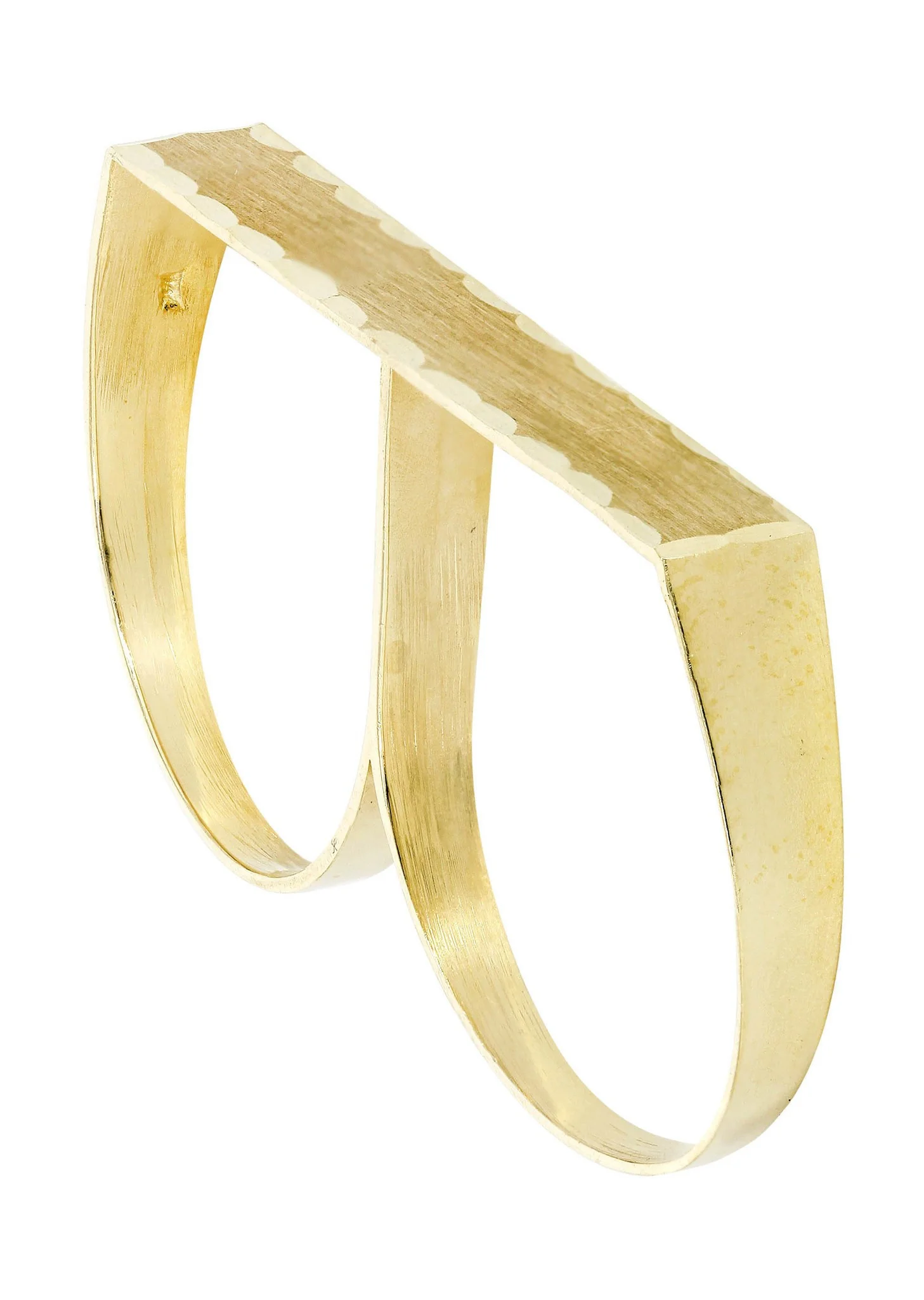 Two Finger 10K Gold Mens Ring | 4.7 Grams - Image 3