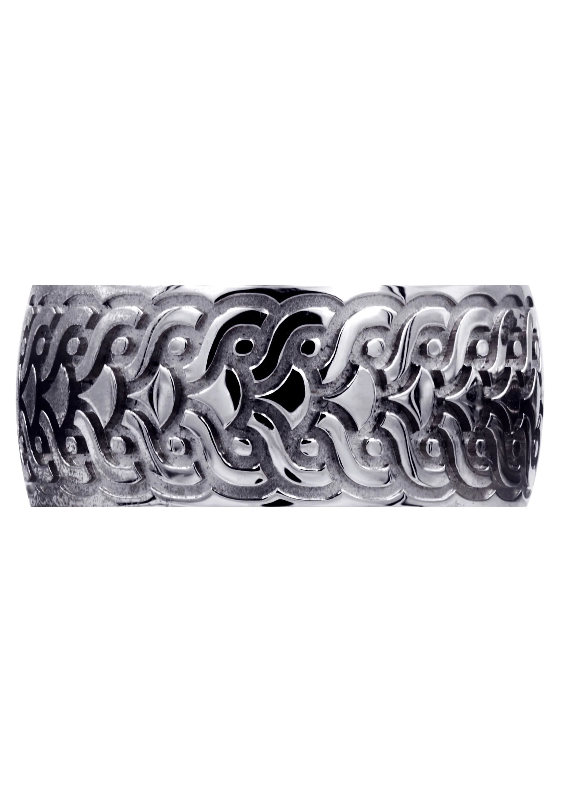 Ultra Fancy Unique Mens Wedding Band | High Polish Finish (Jose) - Image 2