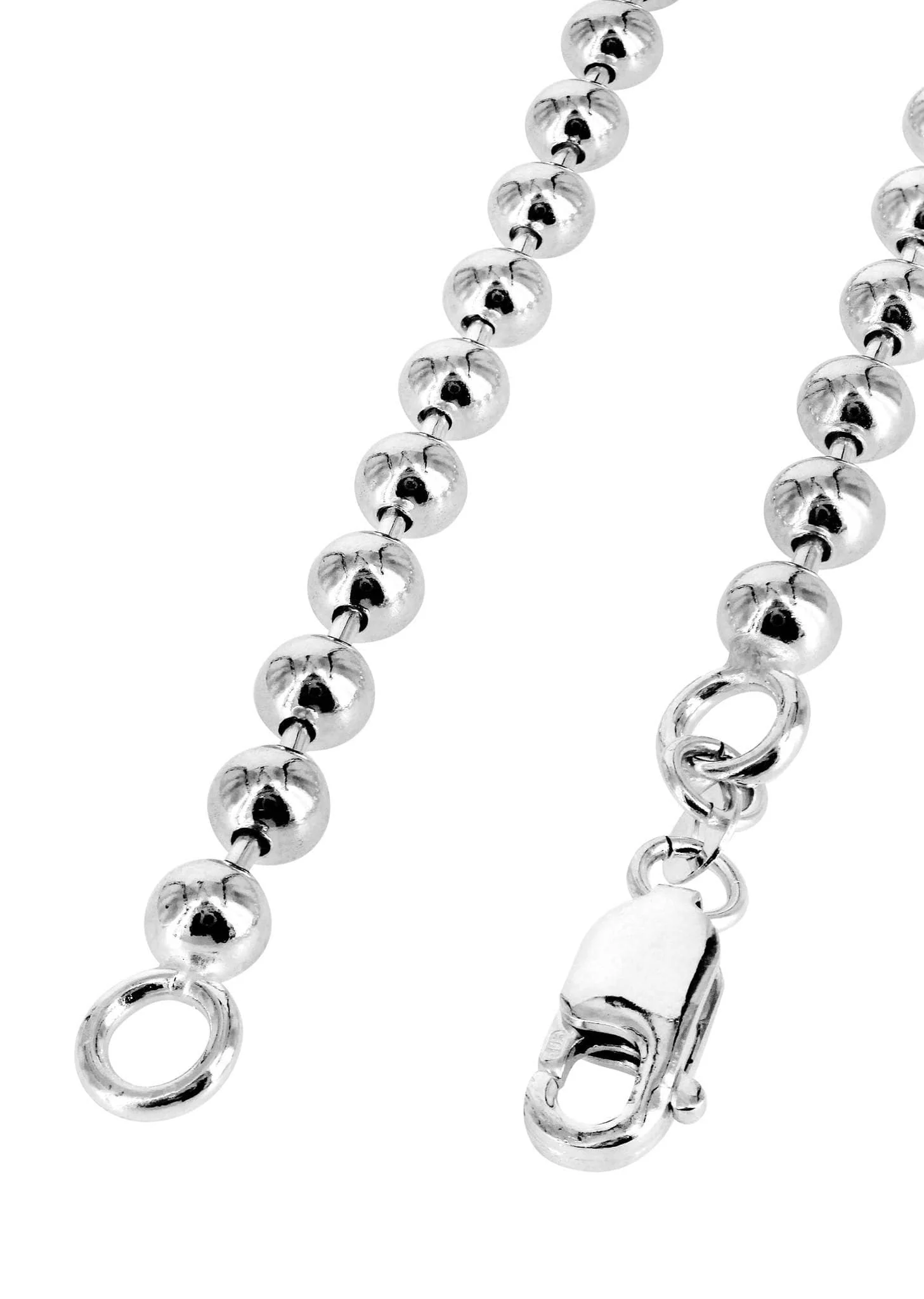 Mens Dog Tag Chain 10K White Gold - Image 4