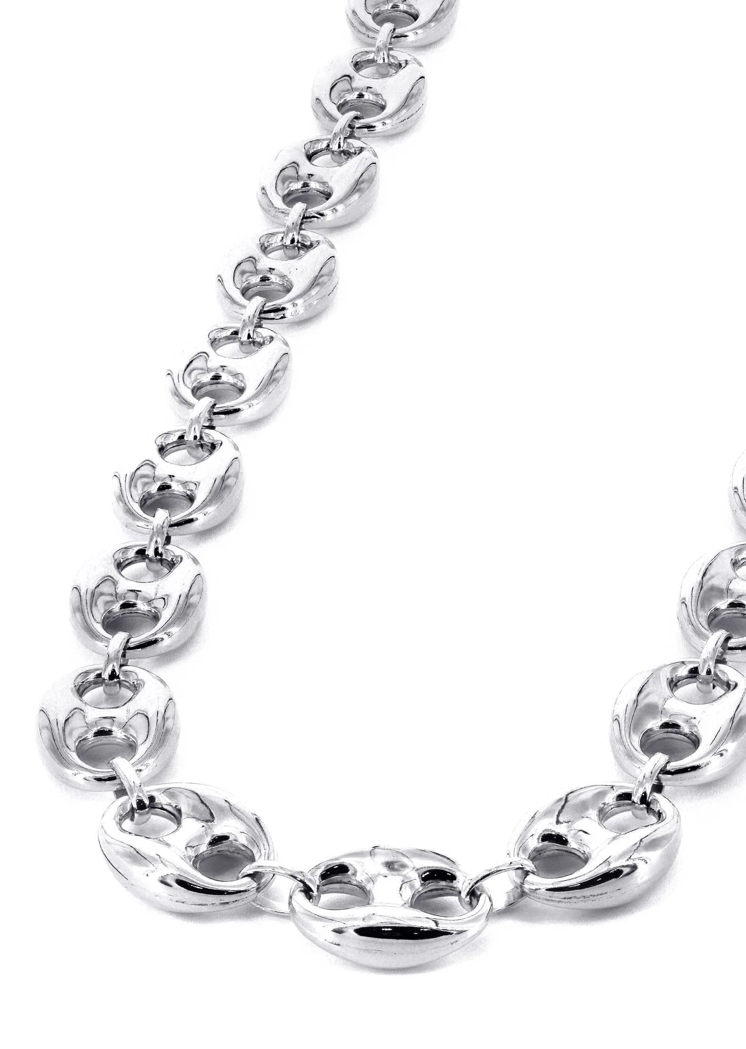 White Gold Chain - Womens Semi Solid  Puff Chain 10K/14K Gold