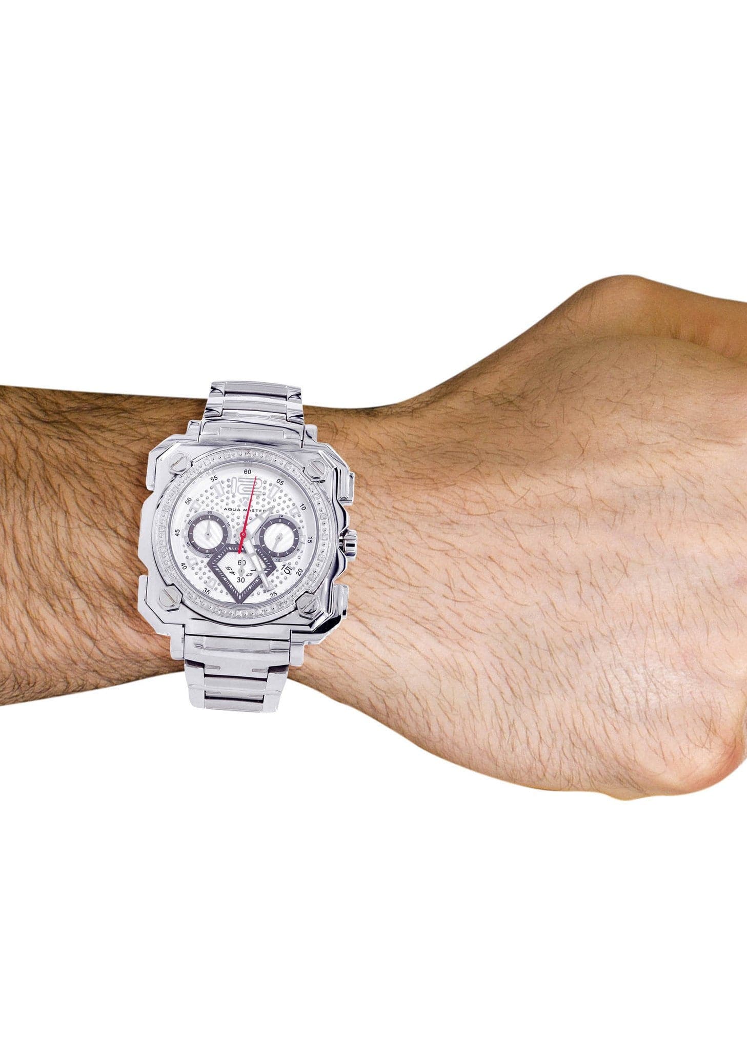Mens White Gold Tone Diamond Watch | Appx. 0.25 Carats - Image 4