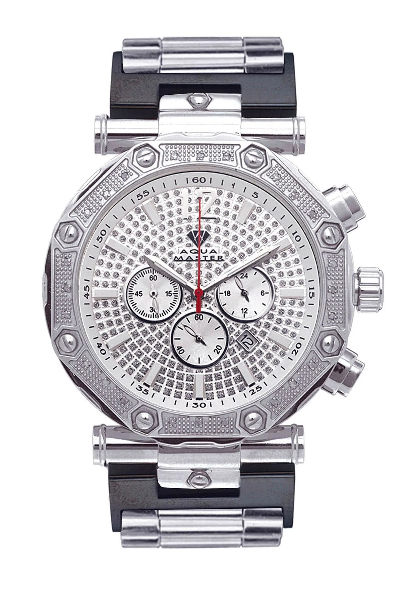 Mens White Gold Tone Diamond Watch | Appx. 0.26 Carats