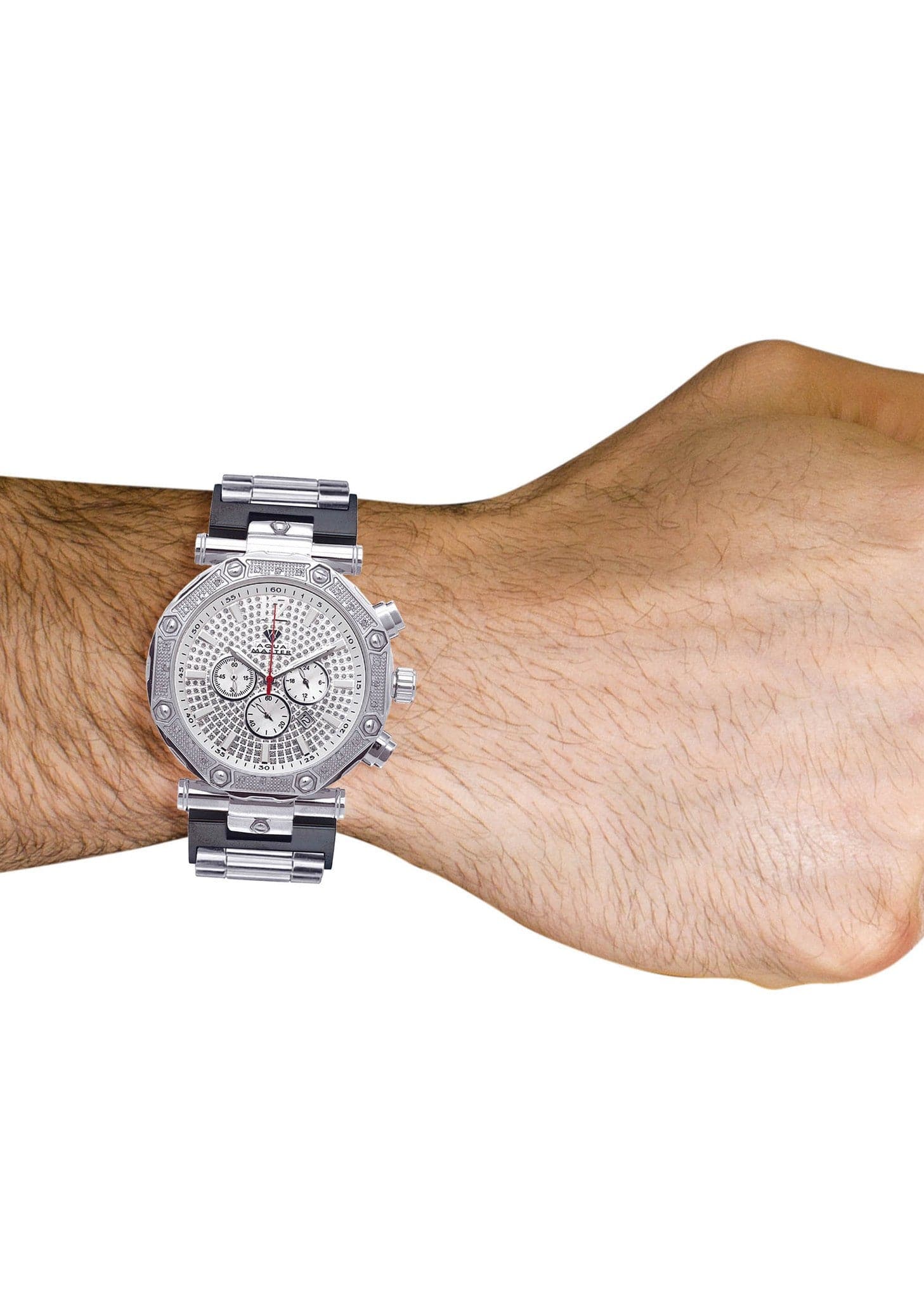 Mens White Gold Tone Diamond Watch | Appx. 0.26 Carats - Image 4