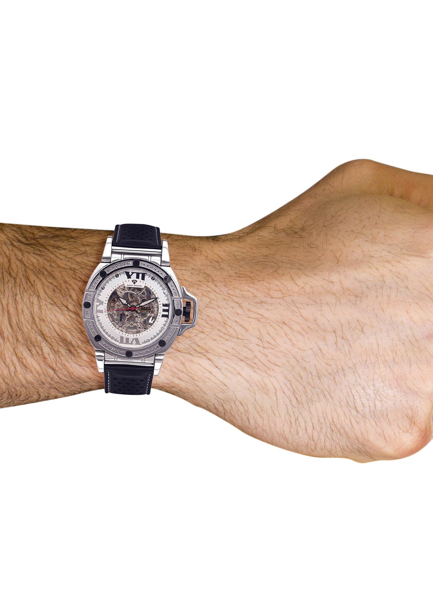 Mens White Gold Tone Diamond Watch | Appx. 0.27 Carats - Image 4