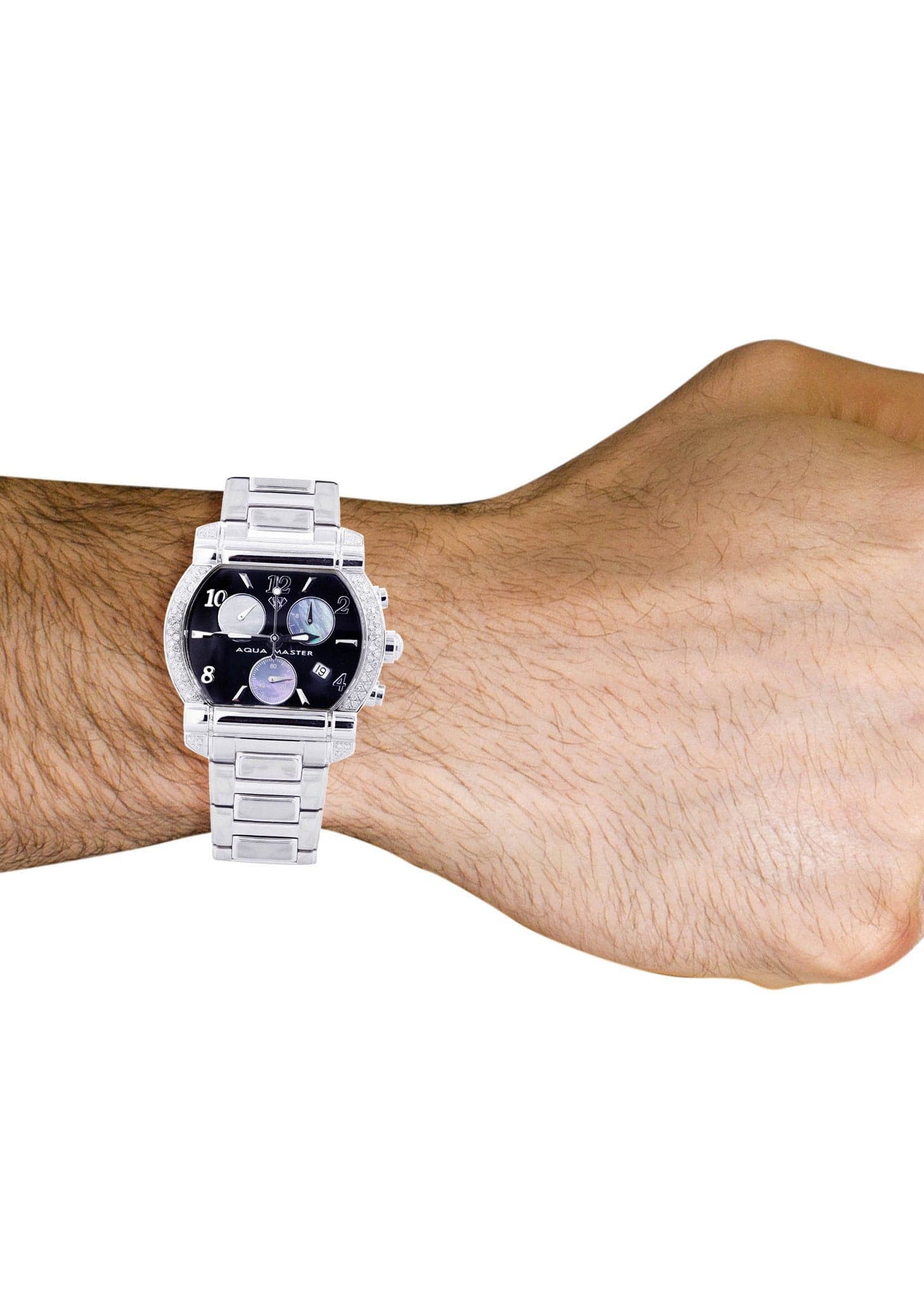 Mens White Gold Tone Diamond Watch | Appx. 0.65 Carats - Image 4