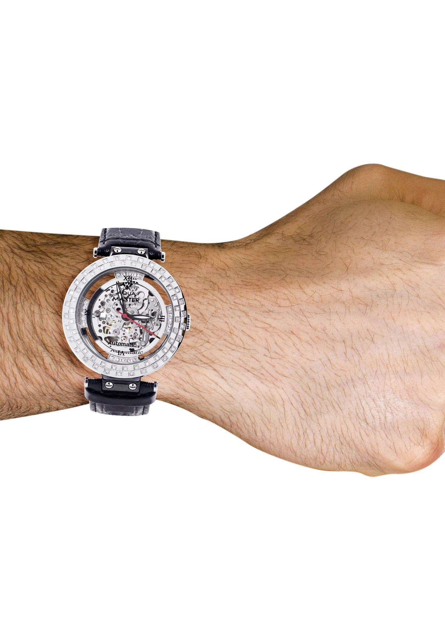 Mens White Gold Tone Diamond Watch | Appx. 1.26 Carats - Image 4