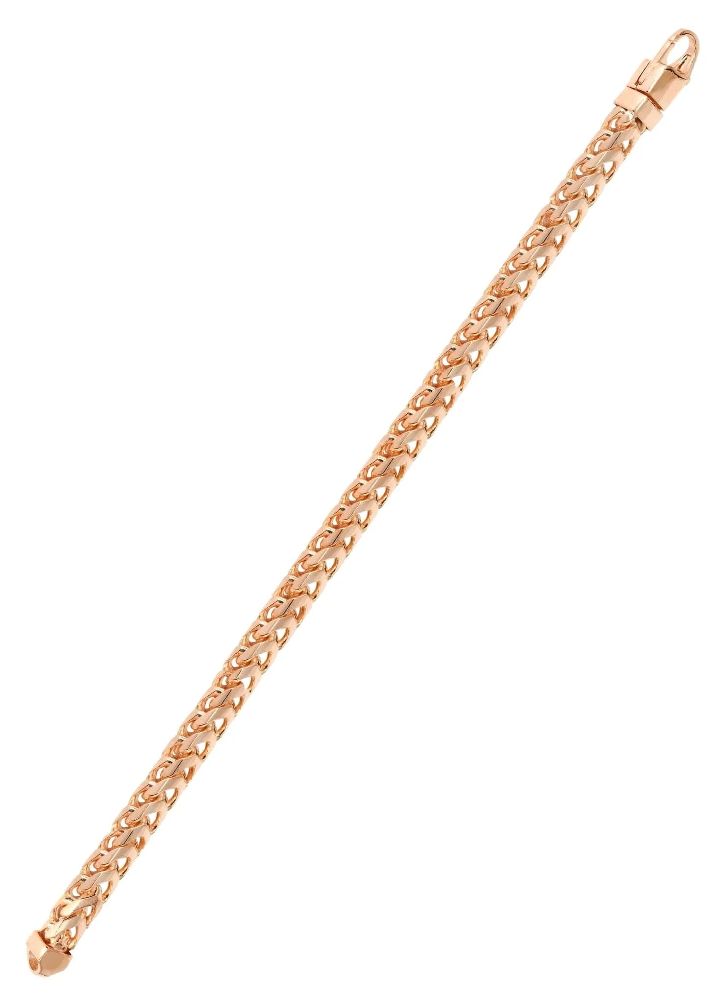 14K Rose Gold Bracelet Solid Franco For Women - Image 3