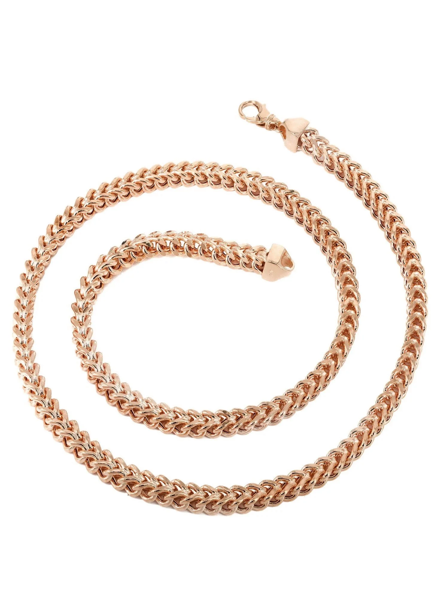 Womens 14K Rose Gold Chain - Semi Solid Rose Franco Chain - Image 2