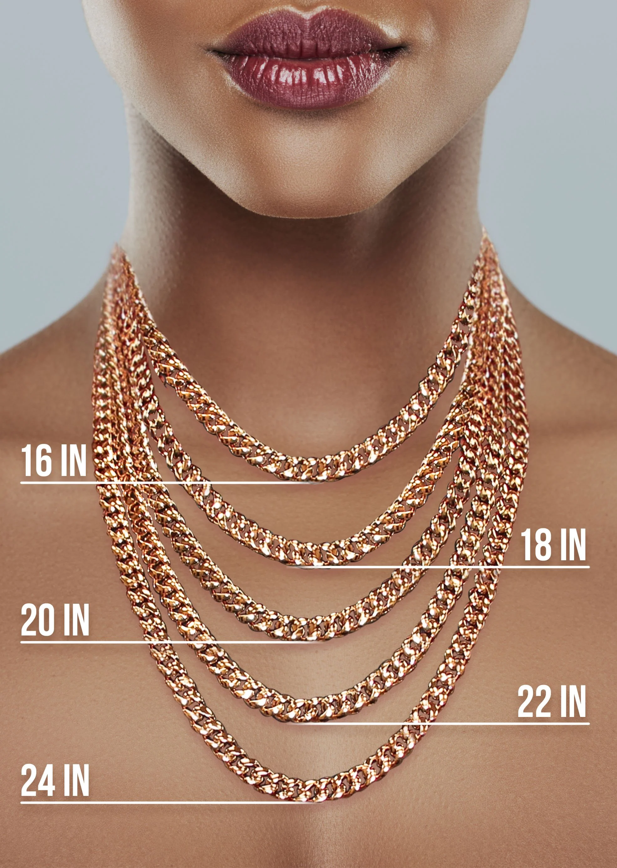 Womens 14K Rose Gold Chain - Semi Solid Rose Miami Cuban Link Chain - Image 6