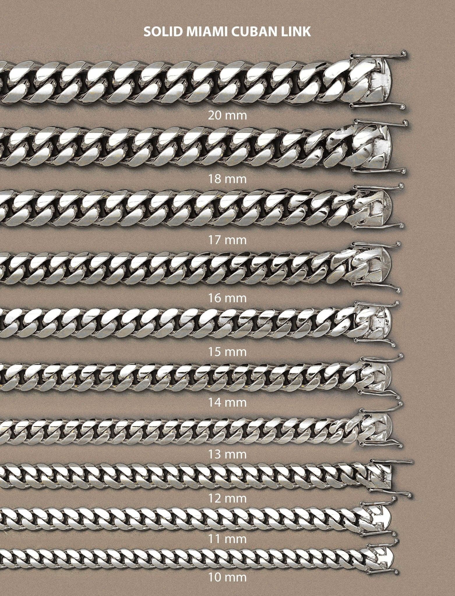 Heavy Solid White Gold Miami Cuban Link Chain Customizable (10MM-20MM) - Image 4