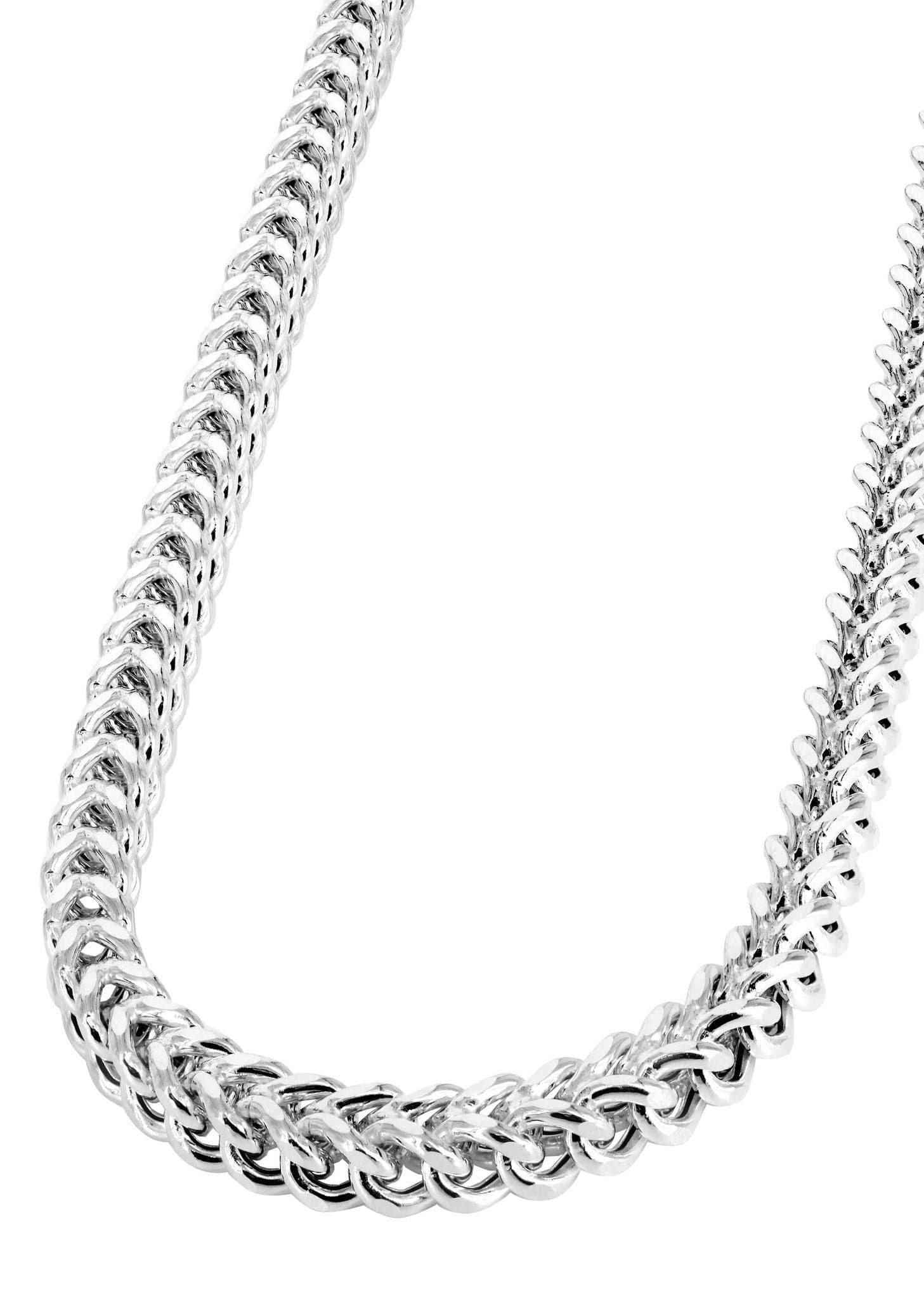 Gold Chain - Womens Semi Solid  Franco Chain 10K White Gold