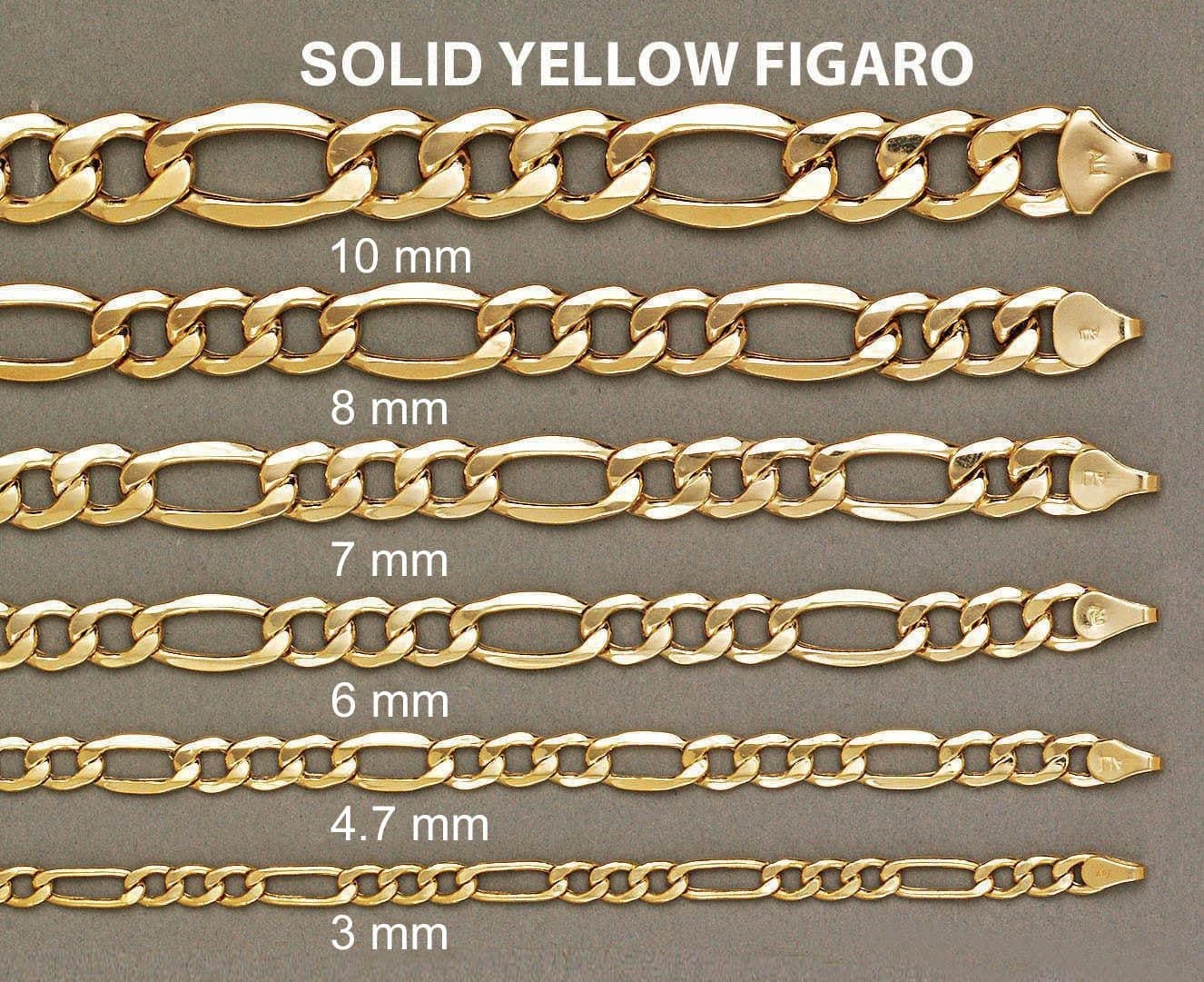 14K Gold Bracelet Solid Figaro For Women - Image 4