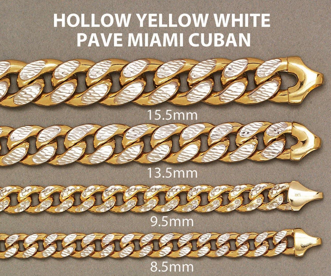 Semi Solid  Womens Diamond Cut Miami Cuban Link Bracelet 10K Gold - Image 5