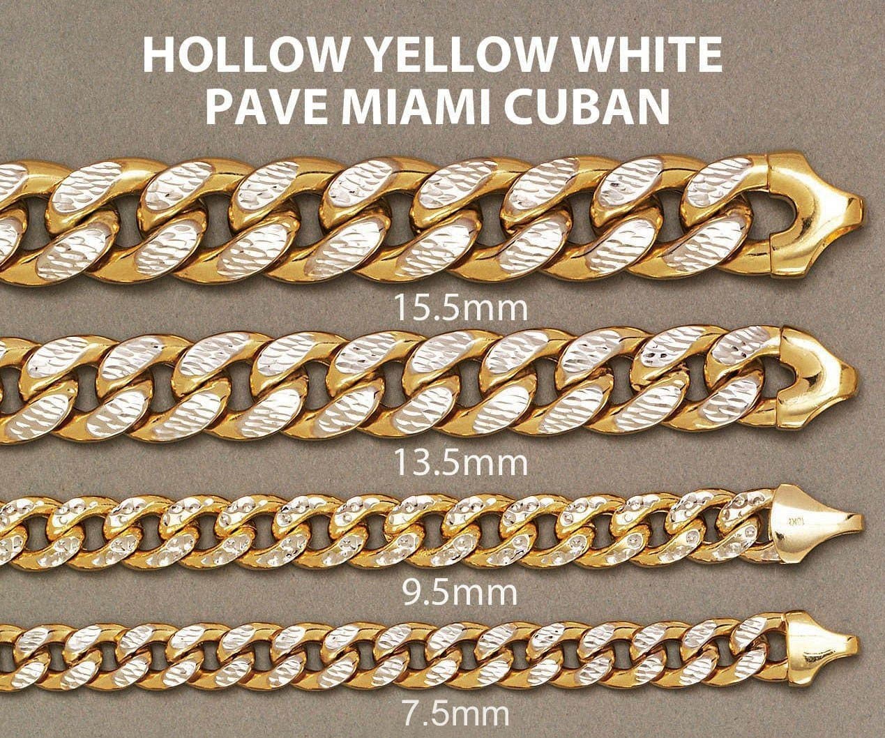 14K Gold Bracelet Semi Solid  Miami Cuban Link Diamond For Women Cut - Image 6