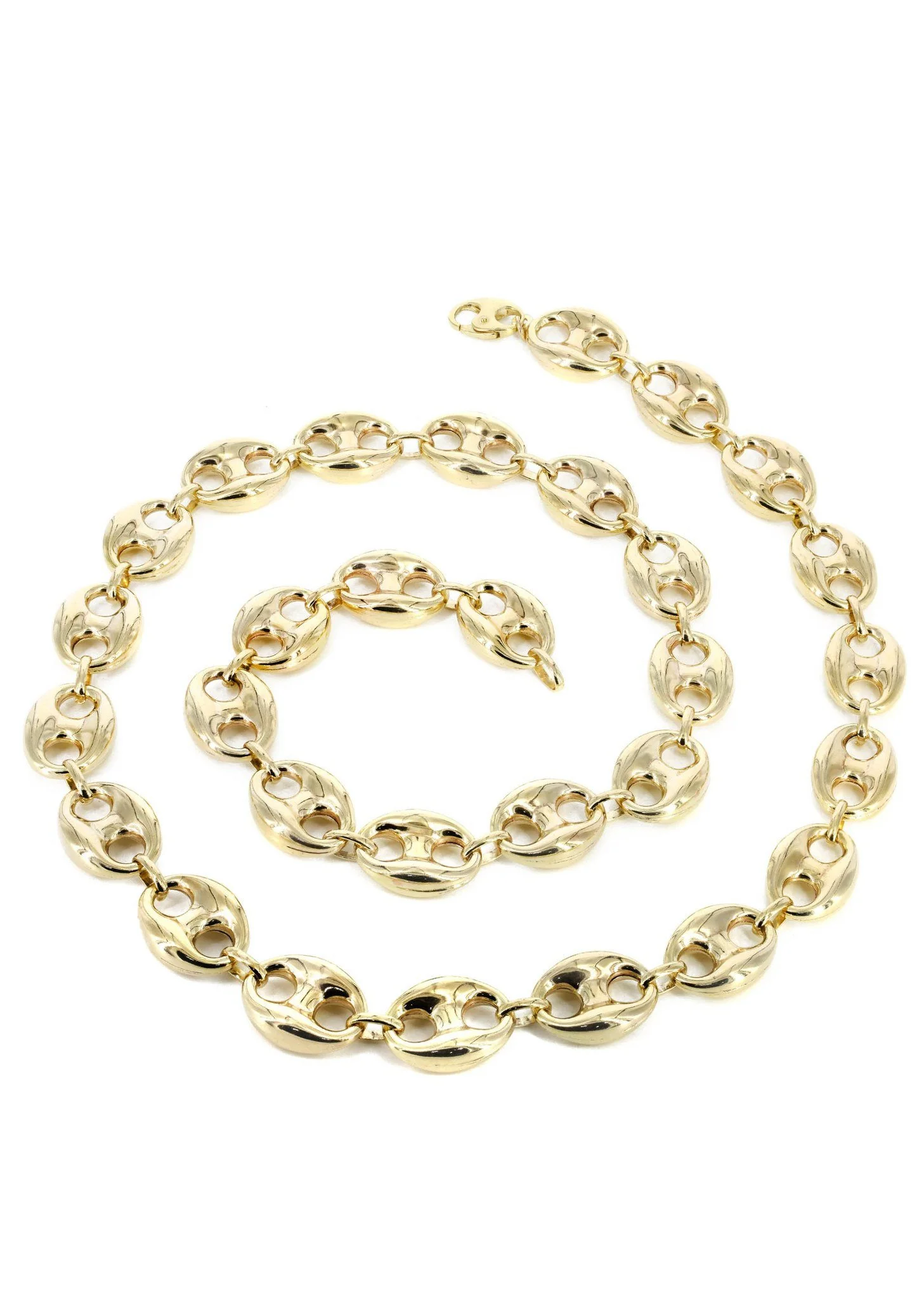 Womens 14K Gold Chain Semi Solid  Puff - Image 2