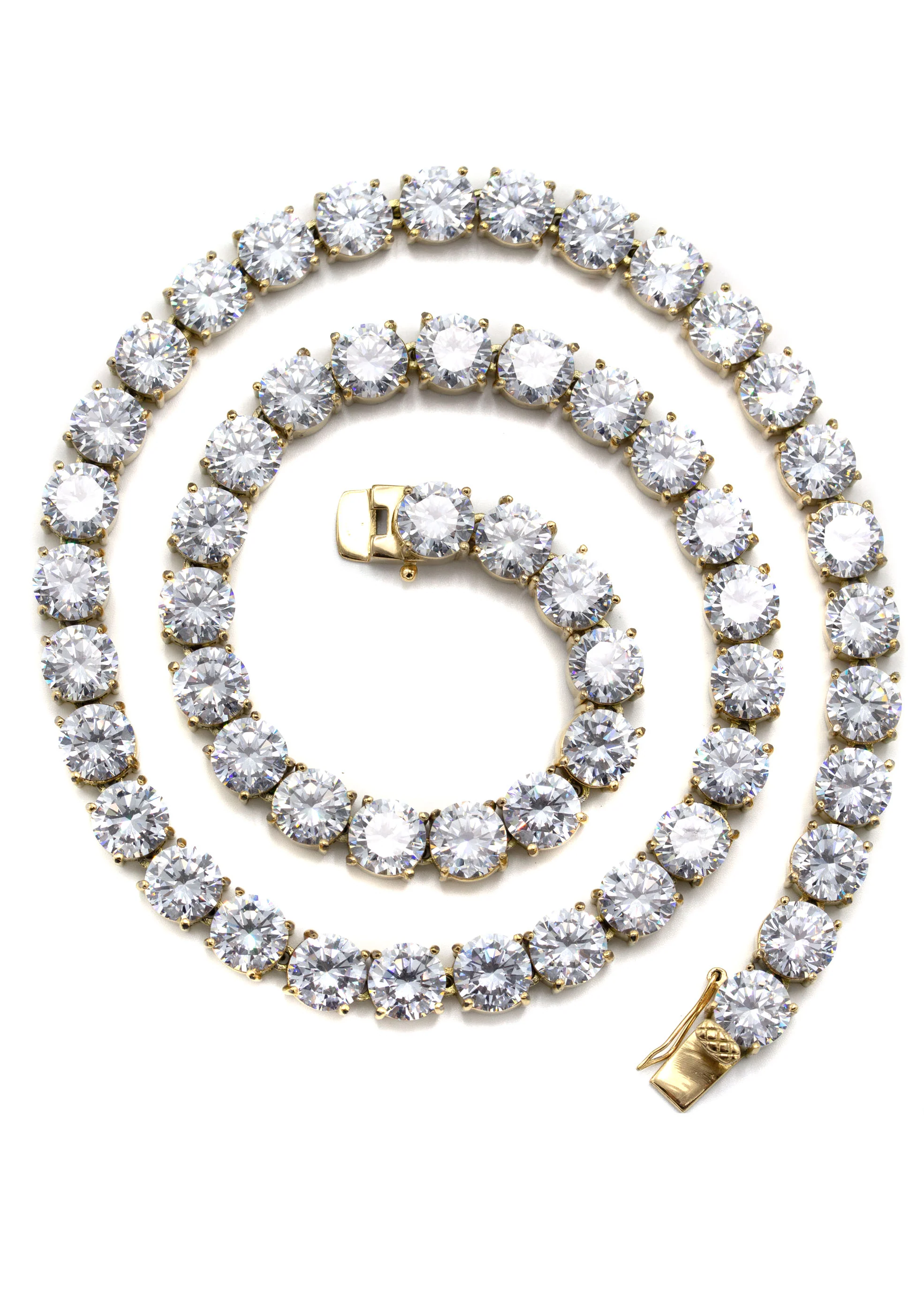 Women Jewelry - Diamond Necklace For Women | Lab Grown Tennis Chain Yellow Gold - Image 4