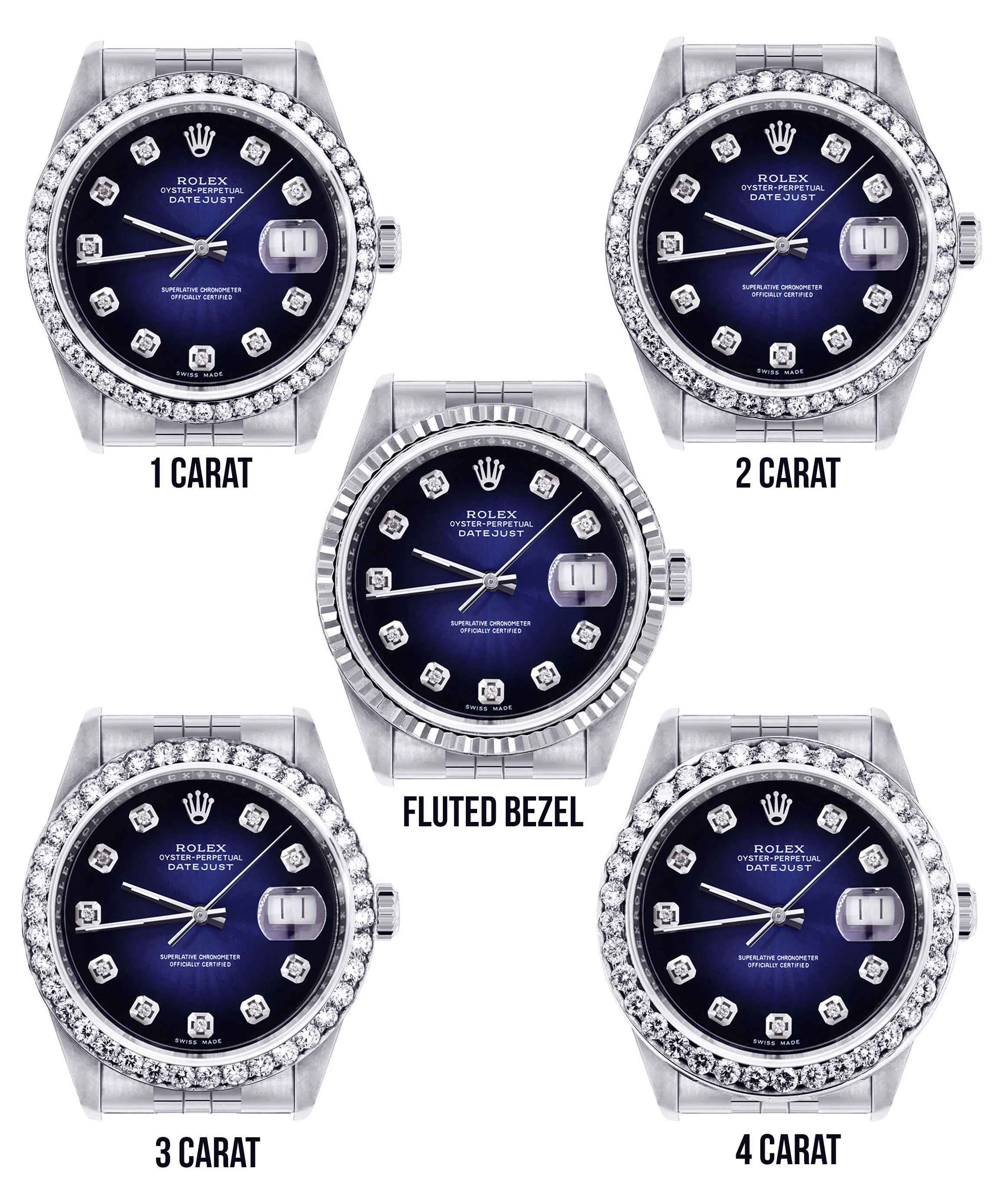 Womens Rolex Datejust Watch 16200 | 36Mm | Blue Dial | Jubilee Band - Image 3