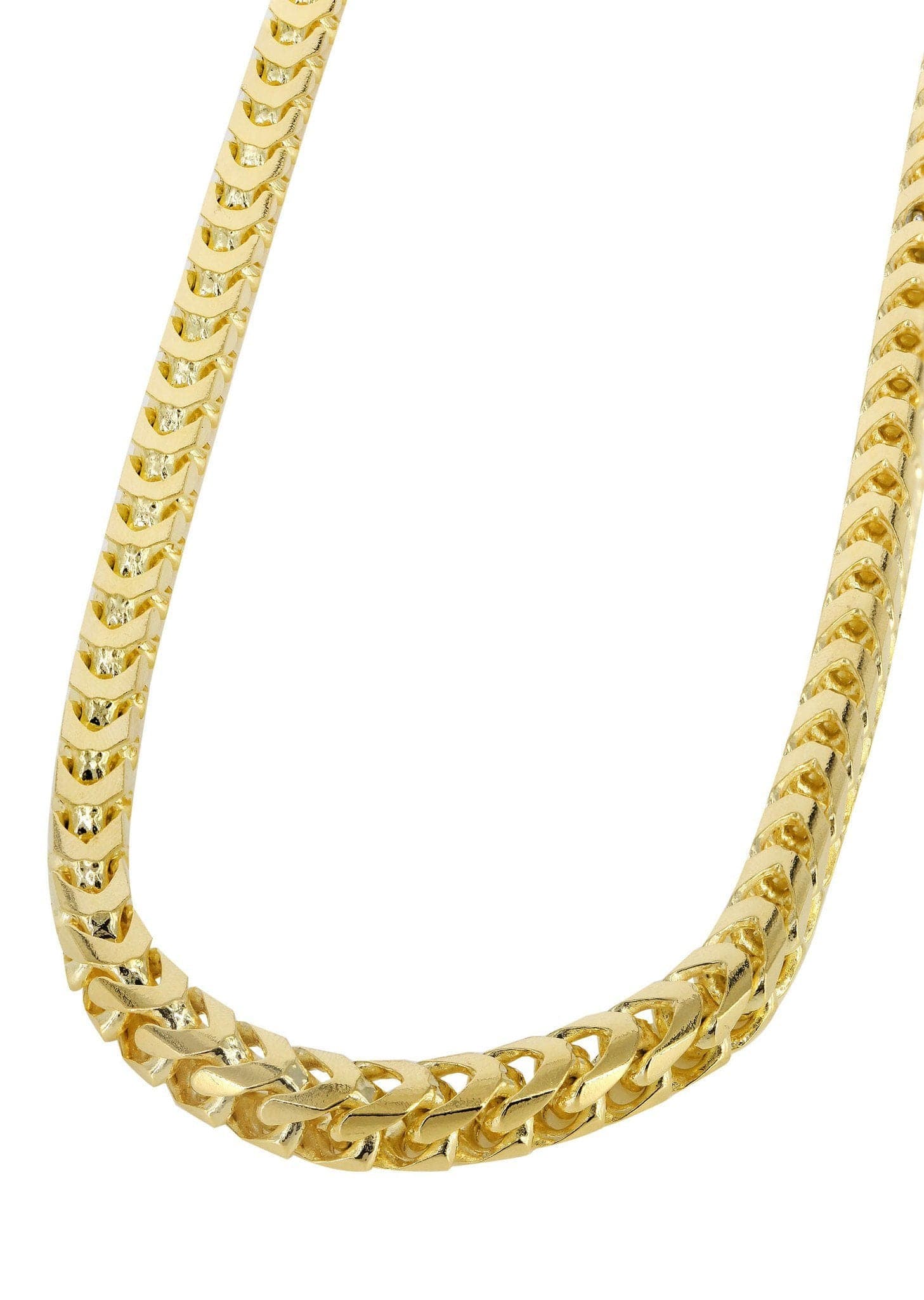 Gold Chain - Womens Solid Franco Chain 10K Yellow Gold