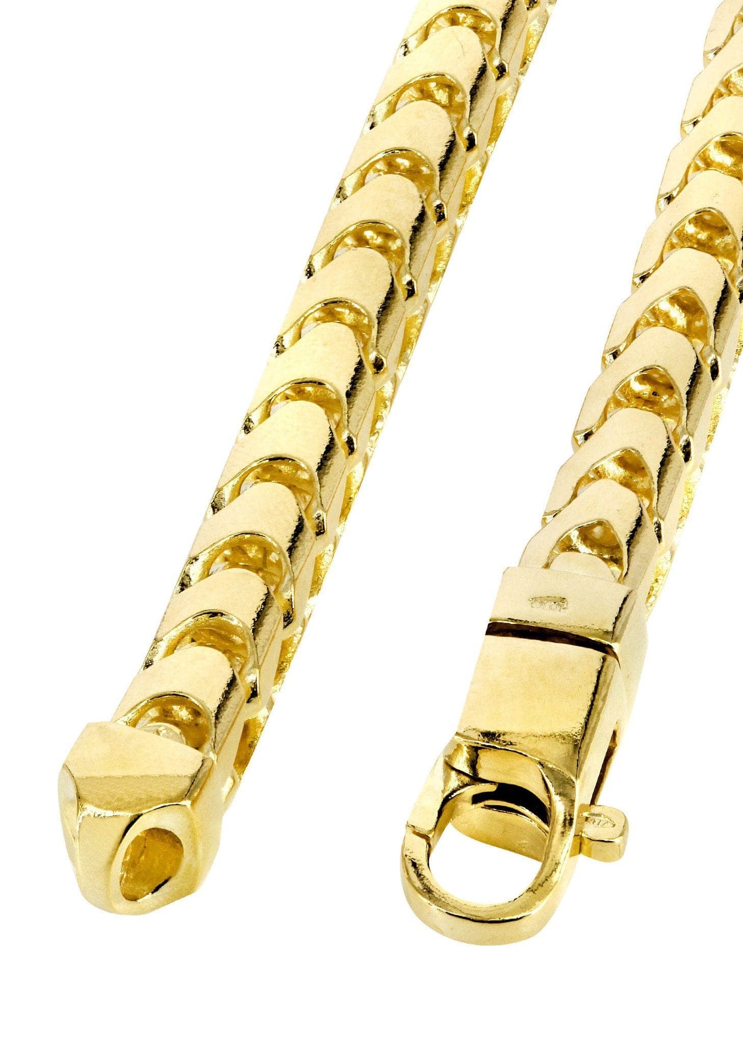 14K Gold Chain - Womens Solid Franco Chain - Image 4