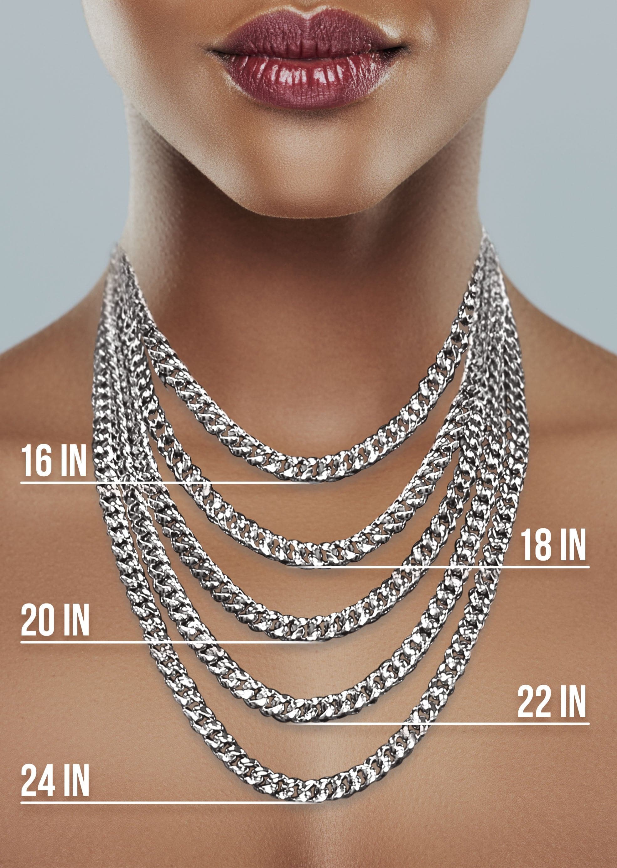 Gold Chain - Womens Dog Tag Chain 10K White Gold - Image 7