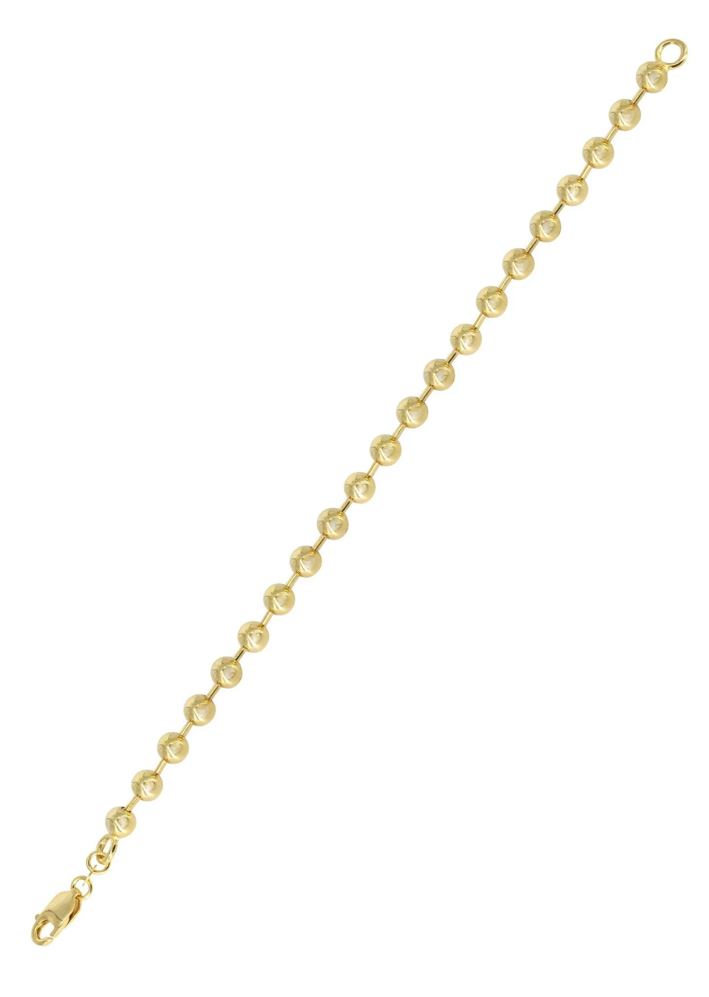 Womens Dog Tag Bracelet 10K Yellow Gold - Image 3