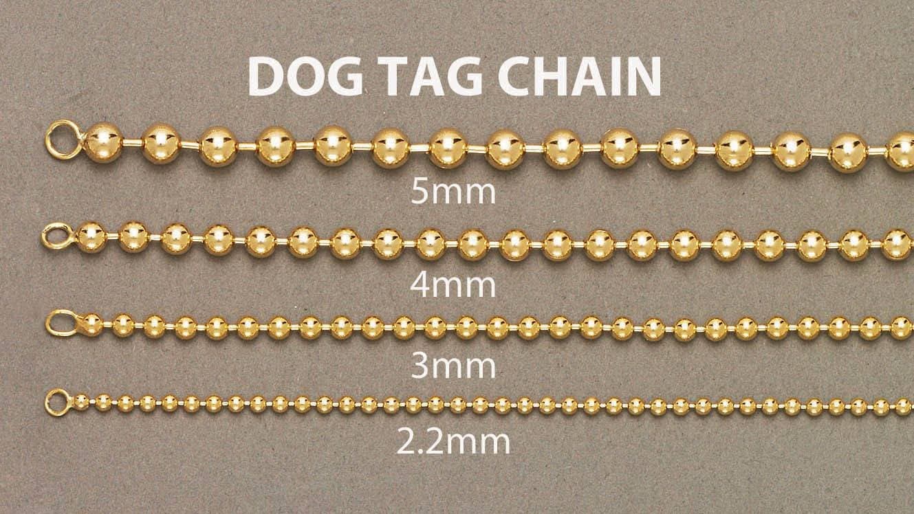 Gold Chain - Womens Dog Tag Chain 10K Gold - Image 5