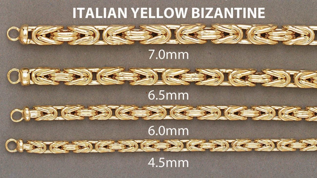 Gold Chain - Womens Italian Byzantine Chain 10k Gold - Image 5