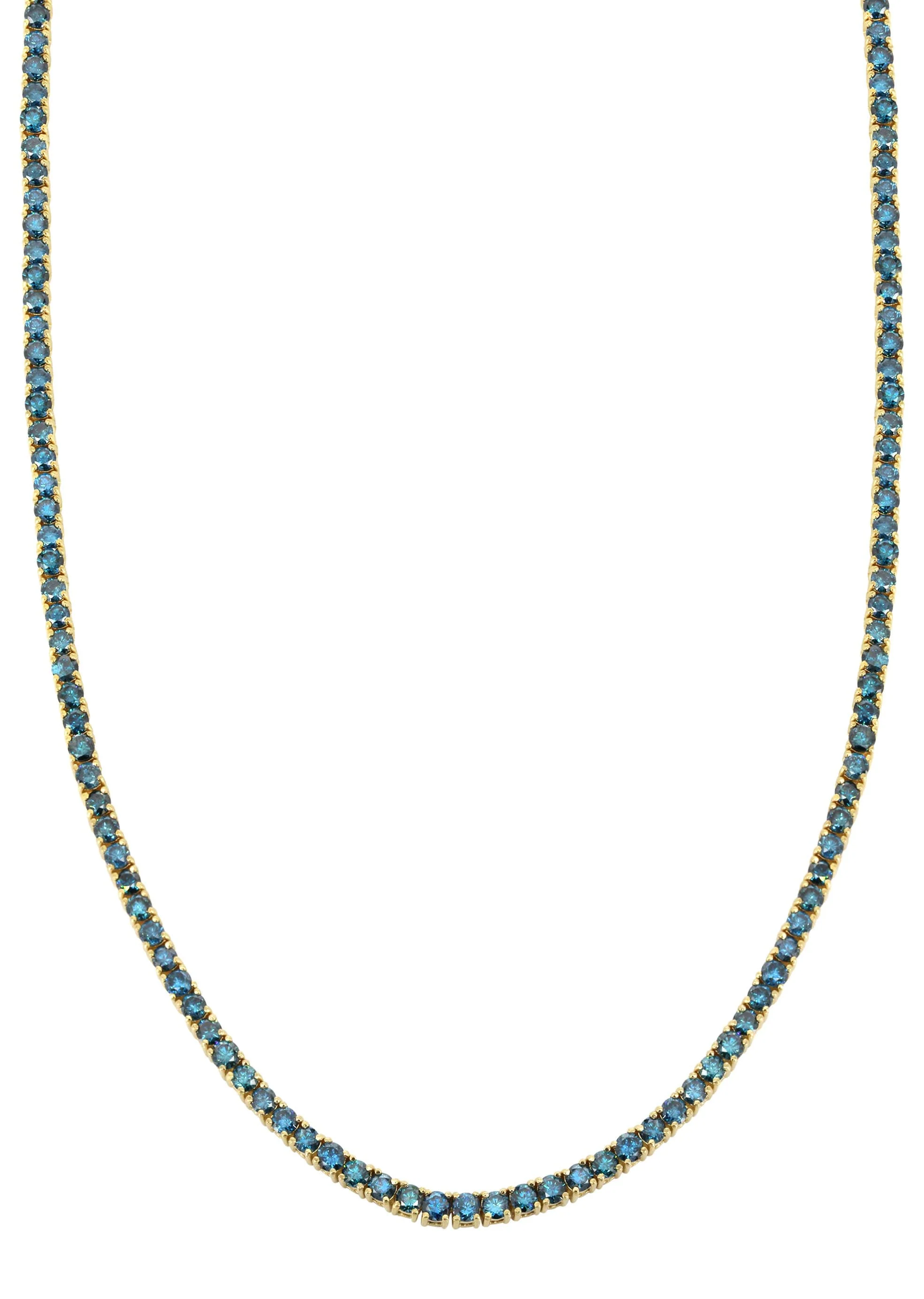 Women Jewelry - Diamond Necklace For Women | Blue Diamond Tennis Chain - Image 4